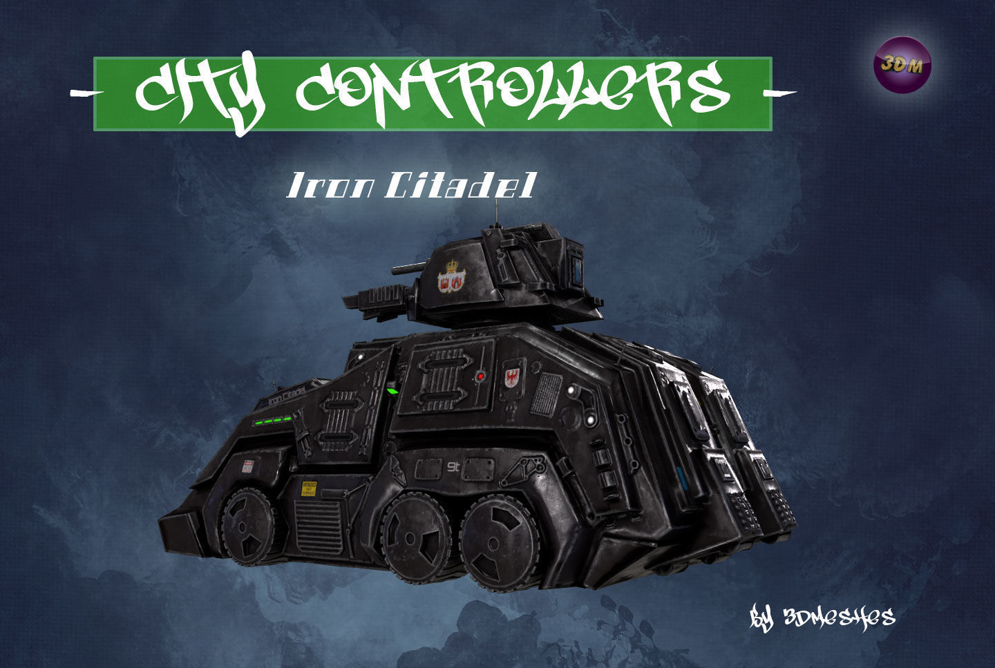 City Controllers - Iron Citadel - PBR lowpoly Low-poly 3D model_39