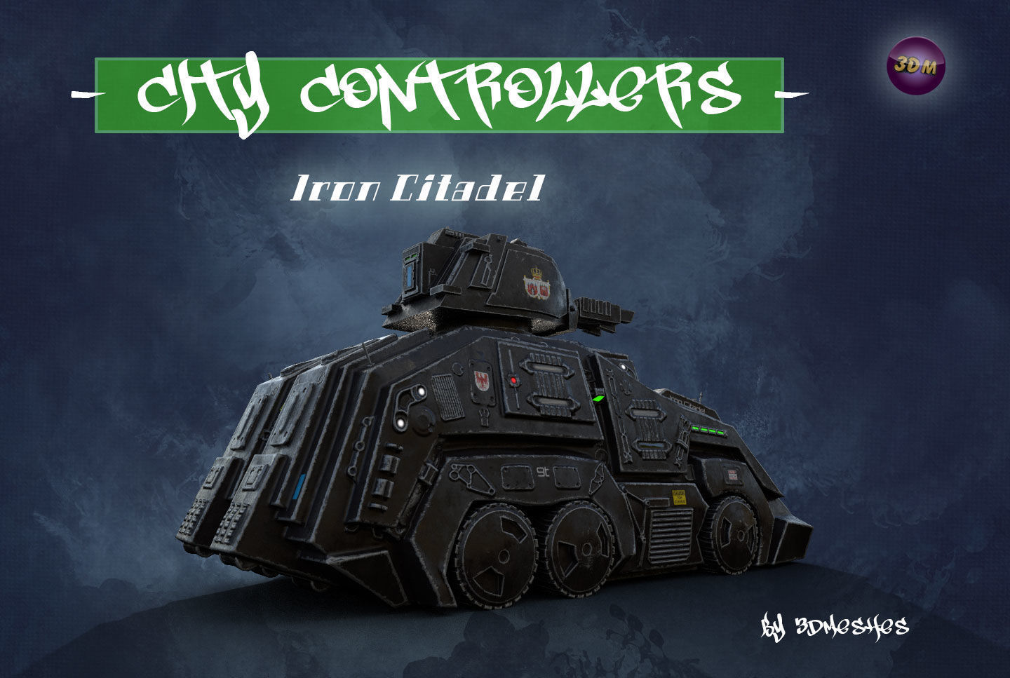 City Controllers - Iron Citadel - PBR lowpoly Low-poly 3D model_14