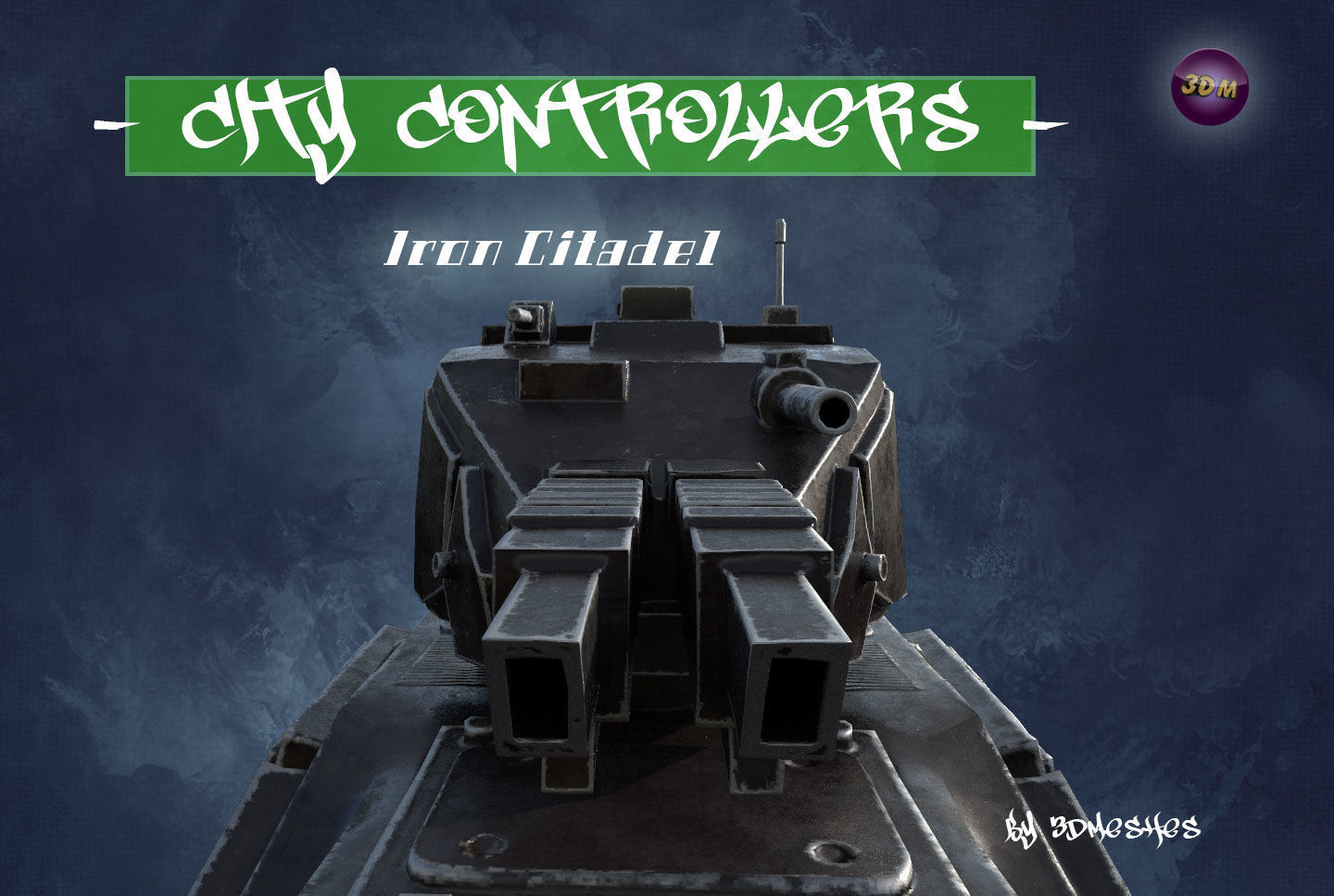 City Controllers - Iron Citadel - PBR lowpoly Low-poly 3D model_43