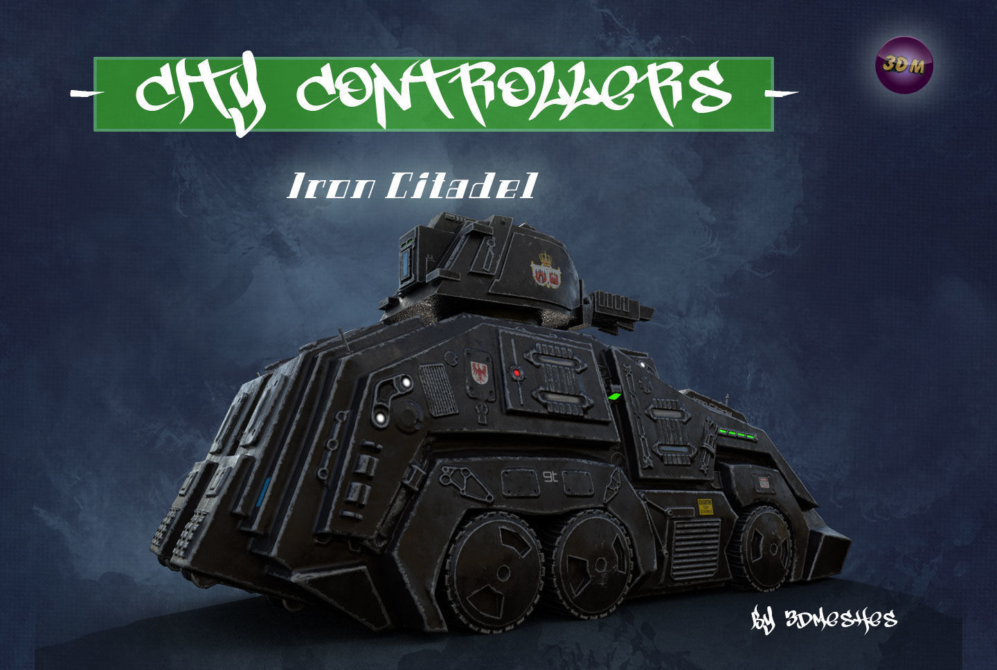 City Controllers - Iron Citadel - PBR lowpoly Low-poly 3D model_20