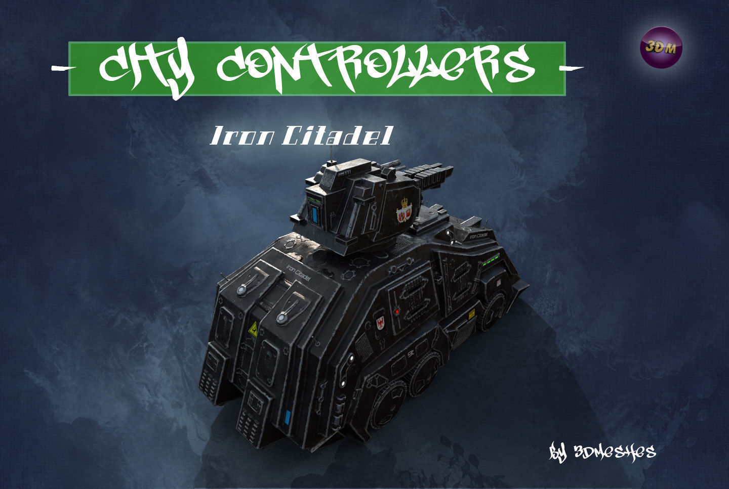City Controllers - Iron Citadel - PBR lowpoly Low-poly 3D model_15