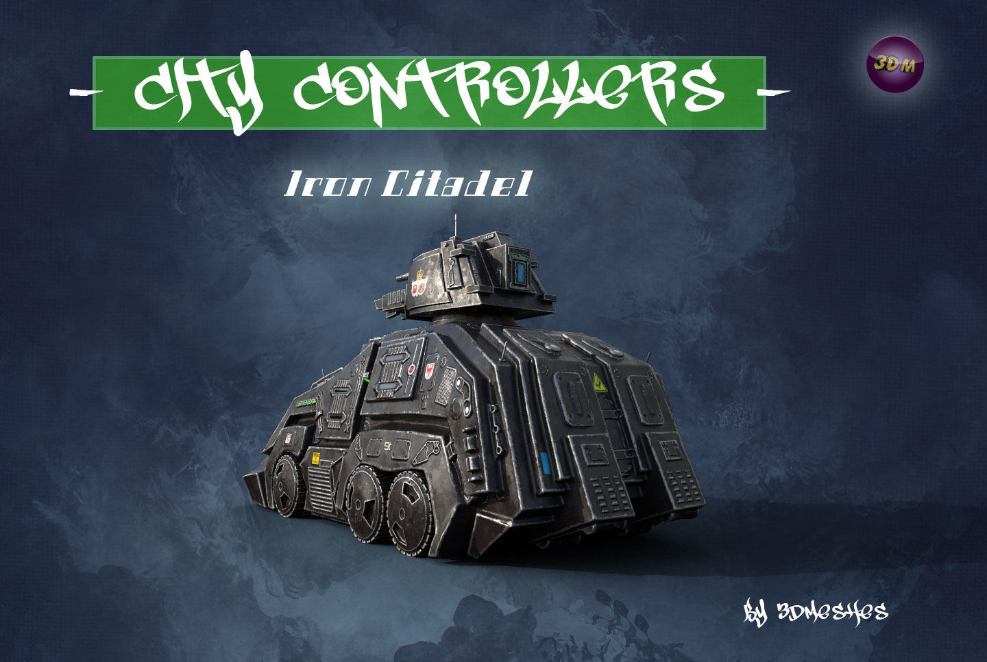 City Controllers - Iron Citadel - PBR lowpoly Low-poly 3D model_47