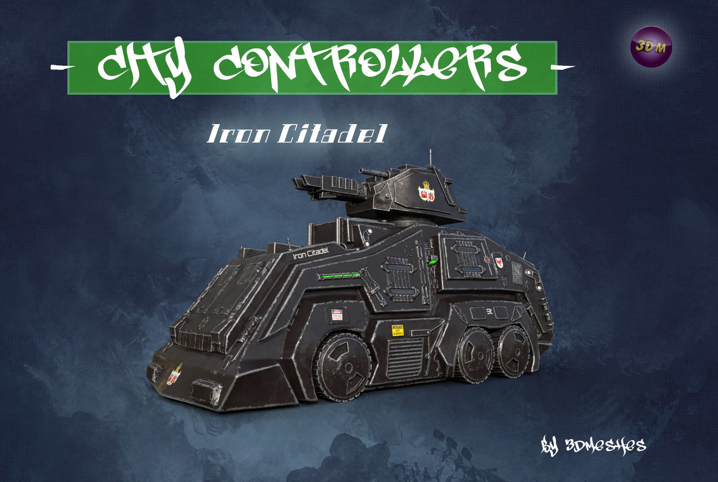 City Controllers - Iron Citadel - PBR lowpoly Low-poly 3D model_32