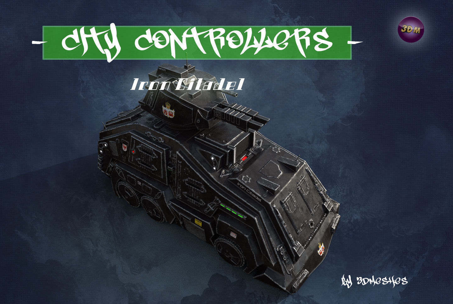 City Controllers - Iron Citadel - PBR lowpoly Low-poly 3D model_35