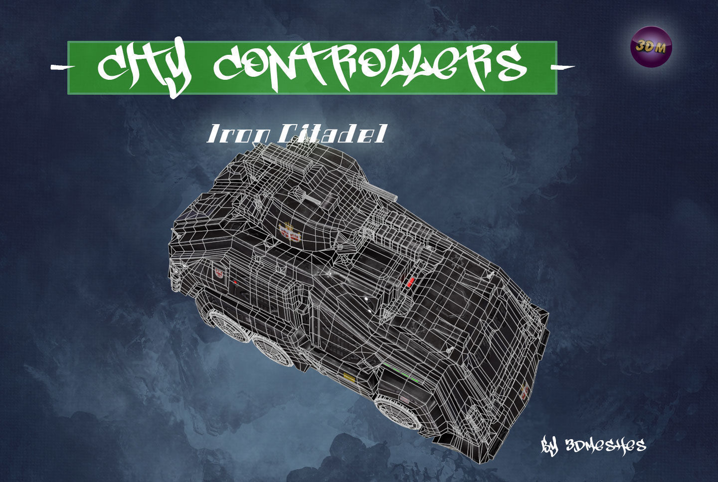 City Controllers - Iron Citadel - PBR lowpoly Low-poly 3D model_9