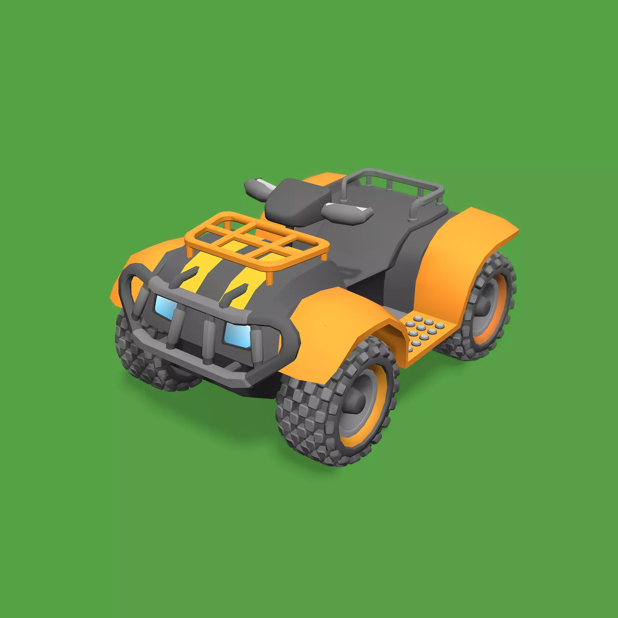Stylized Toon Atv Low-poly 3D model_0