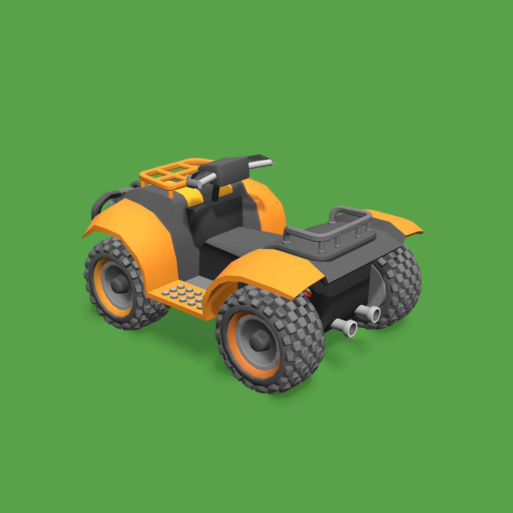 Stylized Toon Atv Low-poly 3D model_1