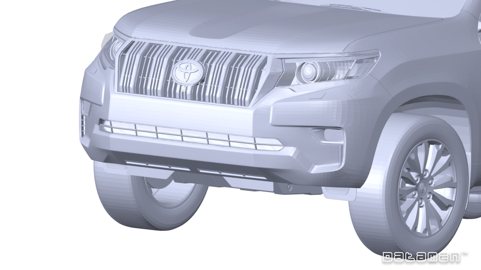 2018 2022 TOYOTA Land Cruiser PRADO J150 3D Scan Surface Data 3D model_8