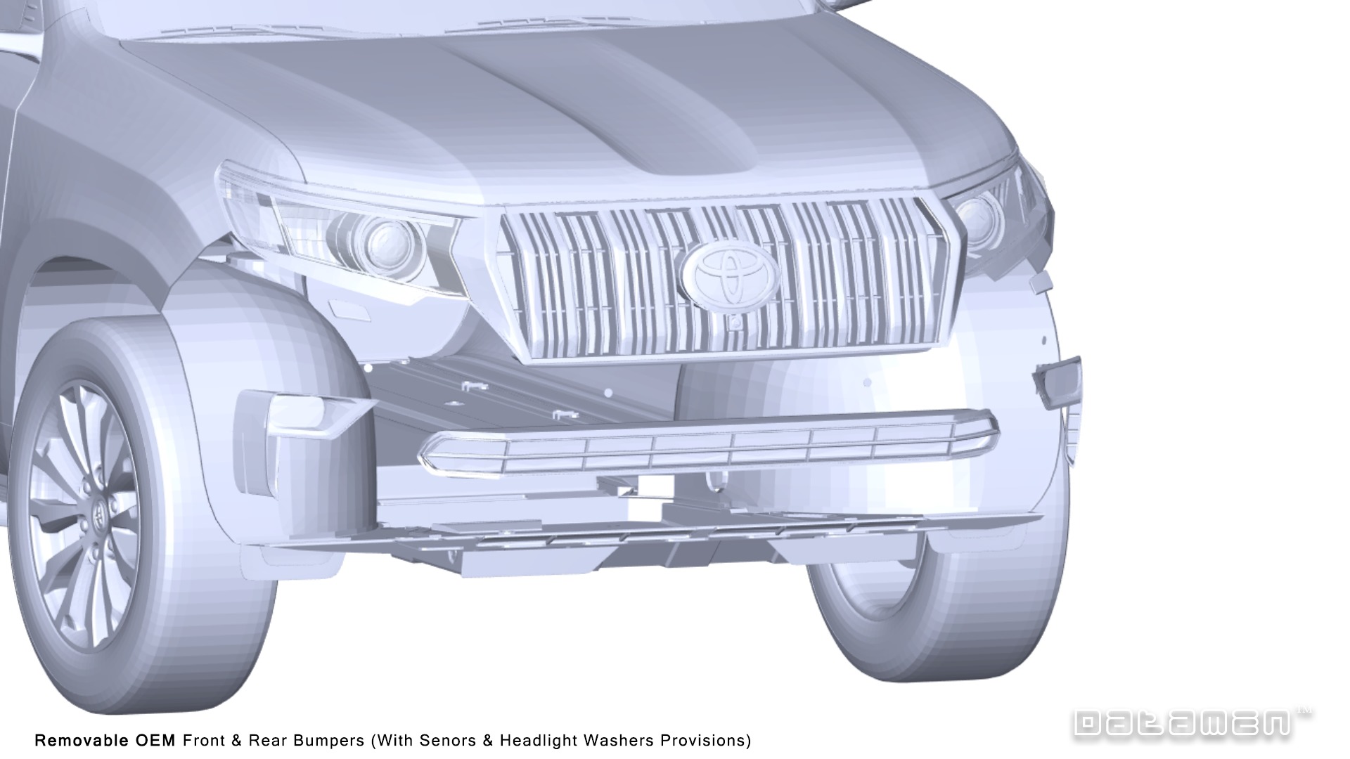 2018 2022 TOYOTA Land Cruiser PRADO J150 3D Scan Surface Data 3D model_7