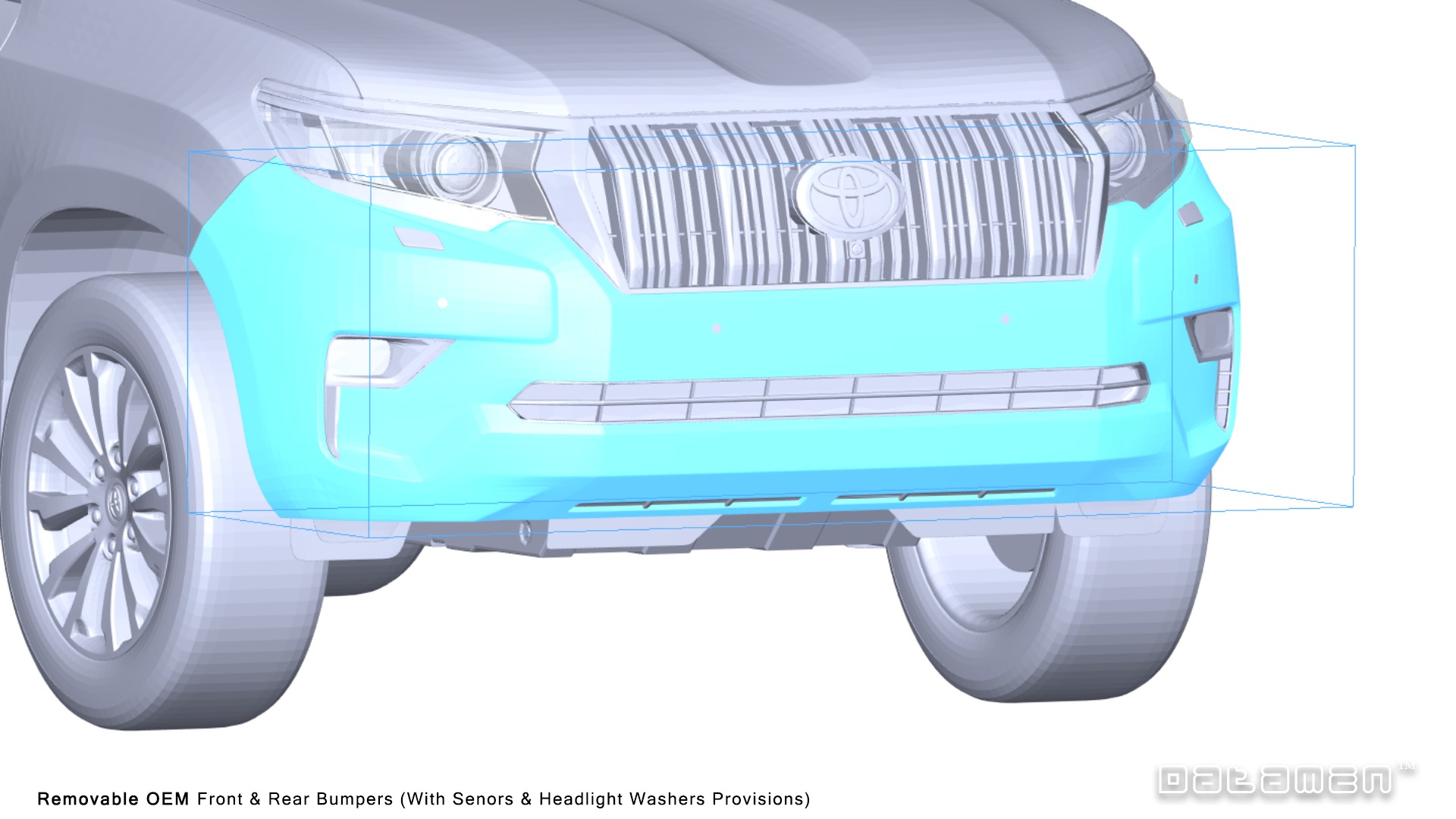 2018 2022 TOYOTA Land Cruiser PRADO J150 3D Scan Surface Data 3D model_4