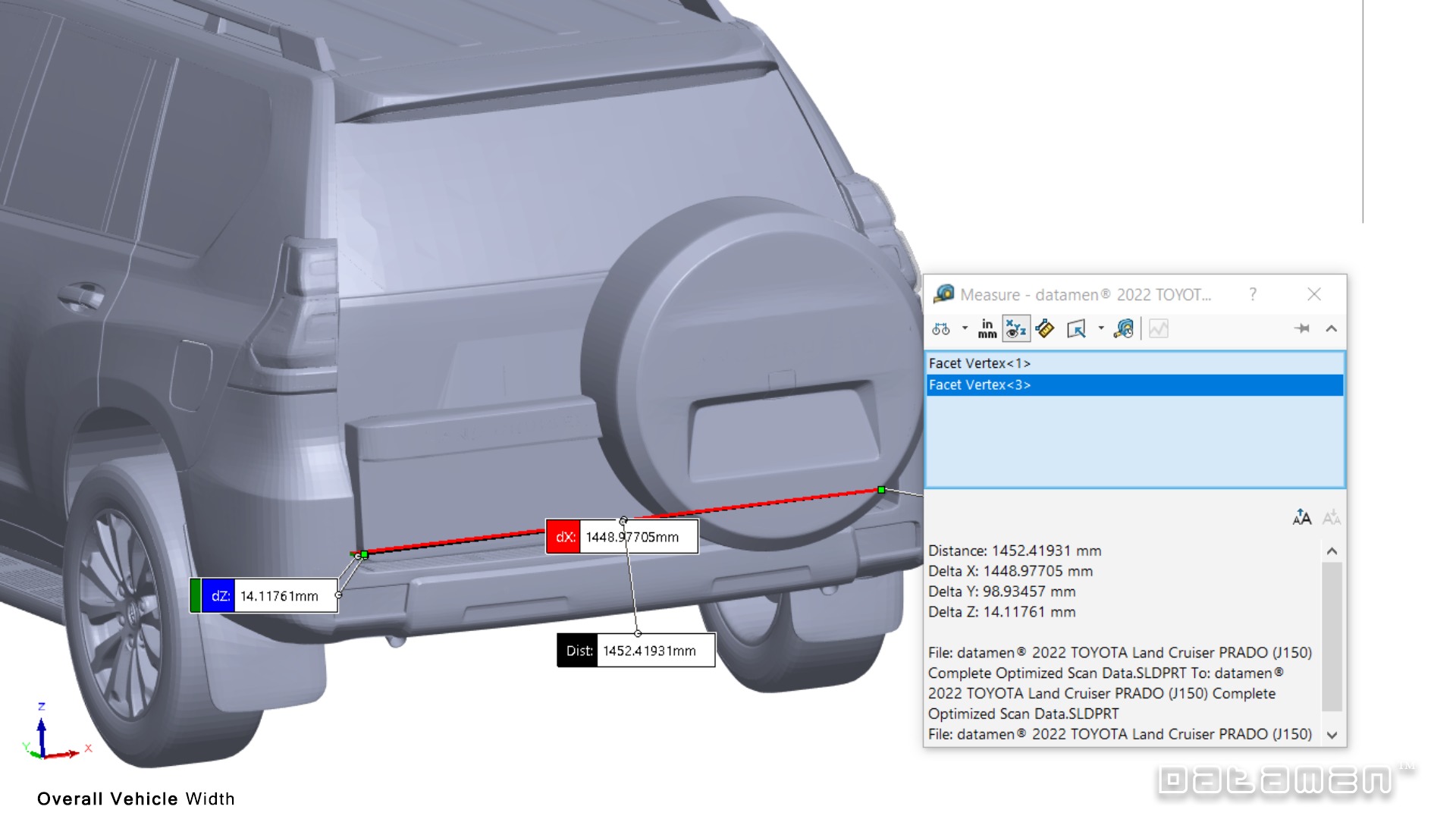 2018 2022 TOYOTA Land Cruiser PRADO J150 3D Scan Surface Data 3D model_12