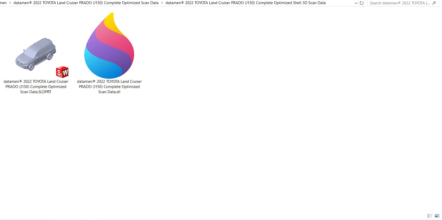 2018 2022 TOYOTA Land Cruiser PRADO J150 3D Scan Surface Data 3D model_13