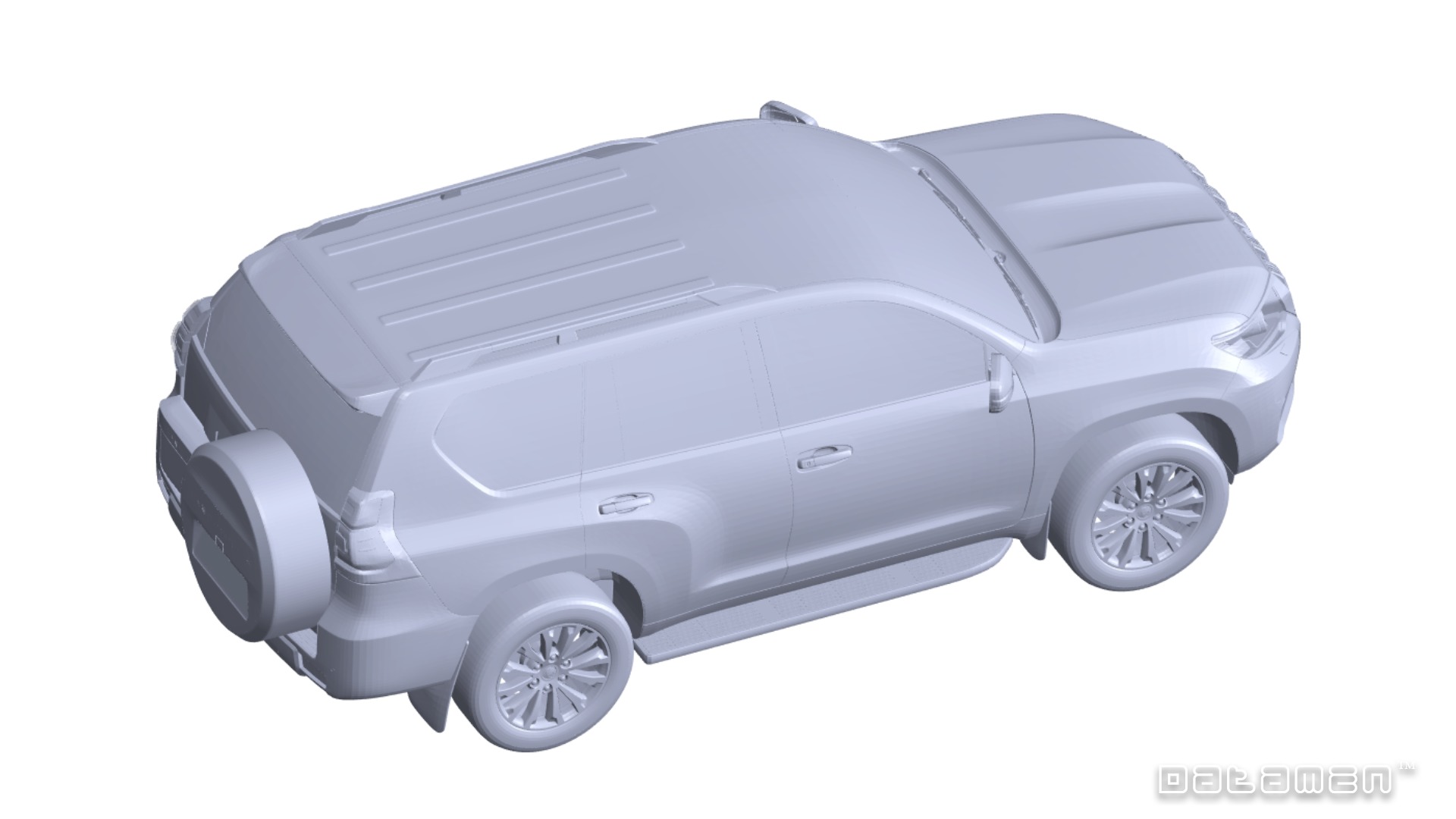2018 2022 TOYOTA Land Cruiser PRADO J150 3D Scan Surface Data 3D model_9