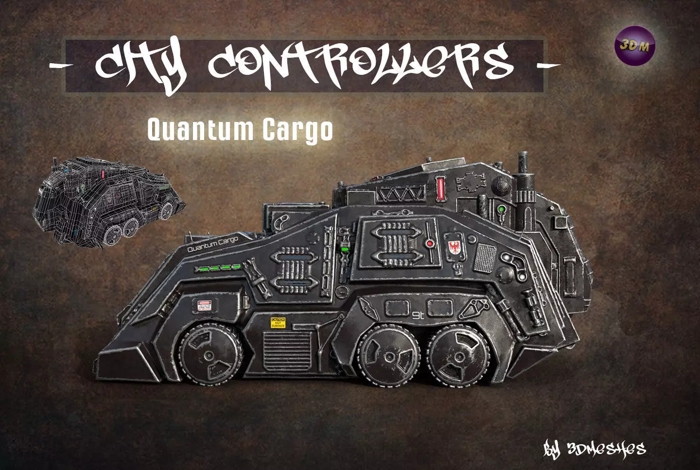 City Controllers - Quantum Cargo - PBR lowpoly Low-poly 3D model_0