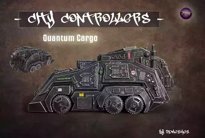 City Controllers - Quantum Cargo - PBR lowpoly Low-poly 3D model City Controllers - Quantum Cargo - PBR lowpoly Low-poly 3D model