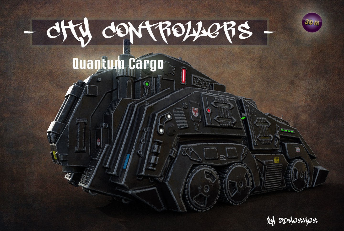 City Controllers - Quantum Cargo - PBR lowpoly Low-poly 3D model_4