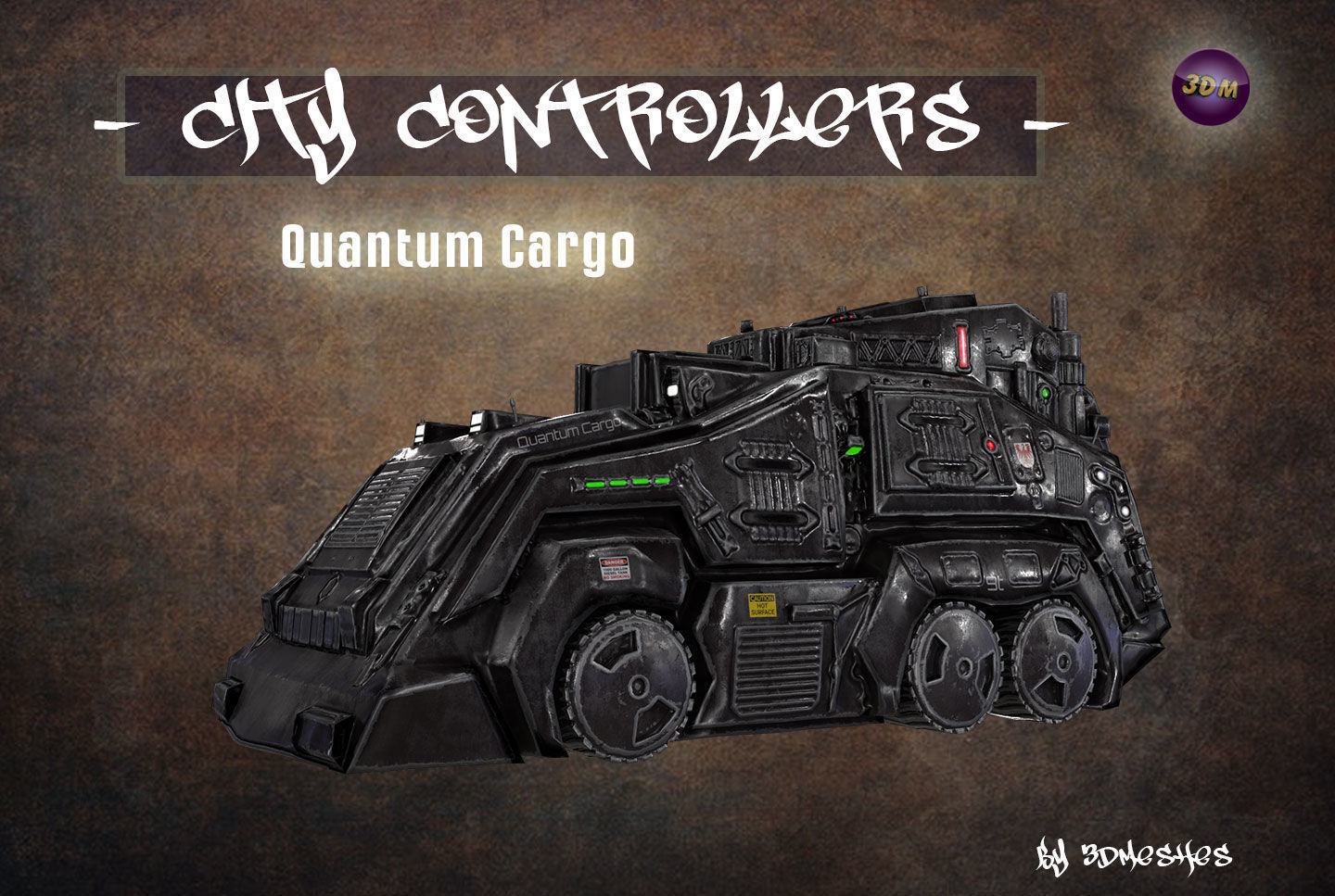 City Controllers - Quantum Cargo - PBR lowpoly Low-poly 3D model_9