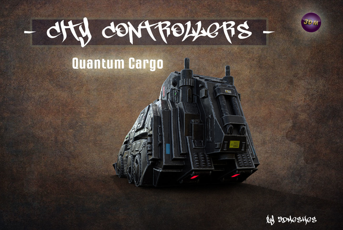 City Controllers - Quantum Cargo - PBR lowpoly Low-poly 3D model_6