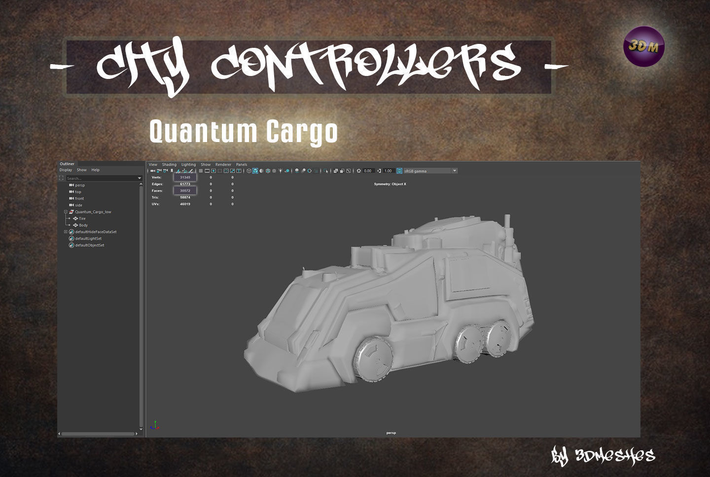 City Controllers - Quantum Cargo - PBR lowpoly Low-poly 3D model_17