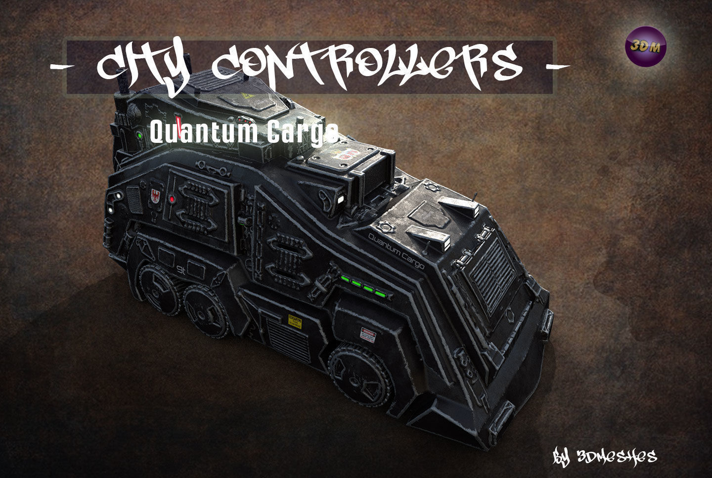 City Controllers - Quantum Cargo - PBR lowpoly Low-poly 3D model_3