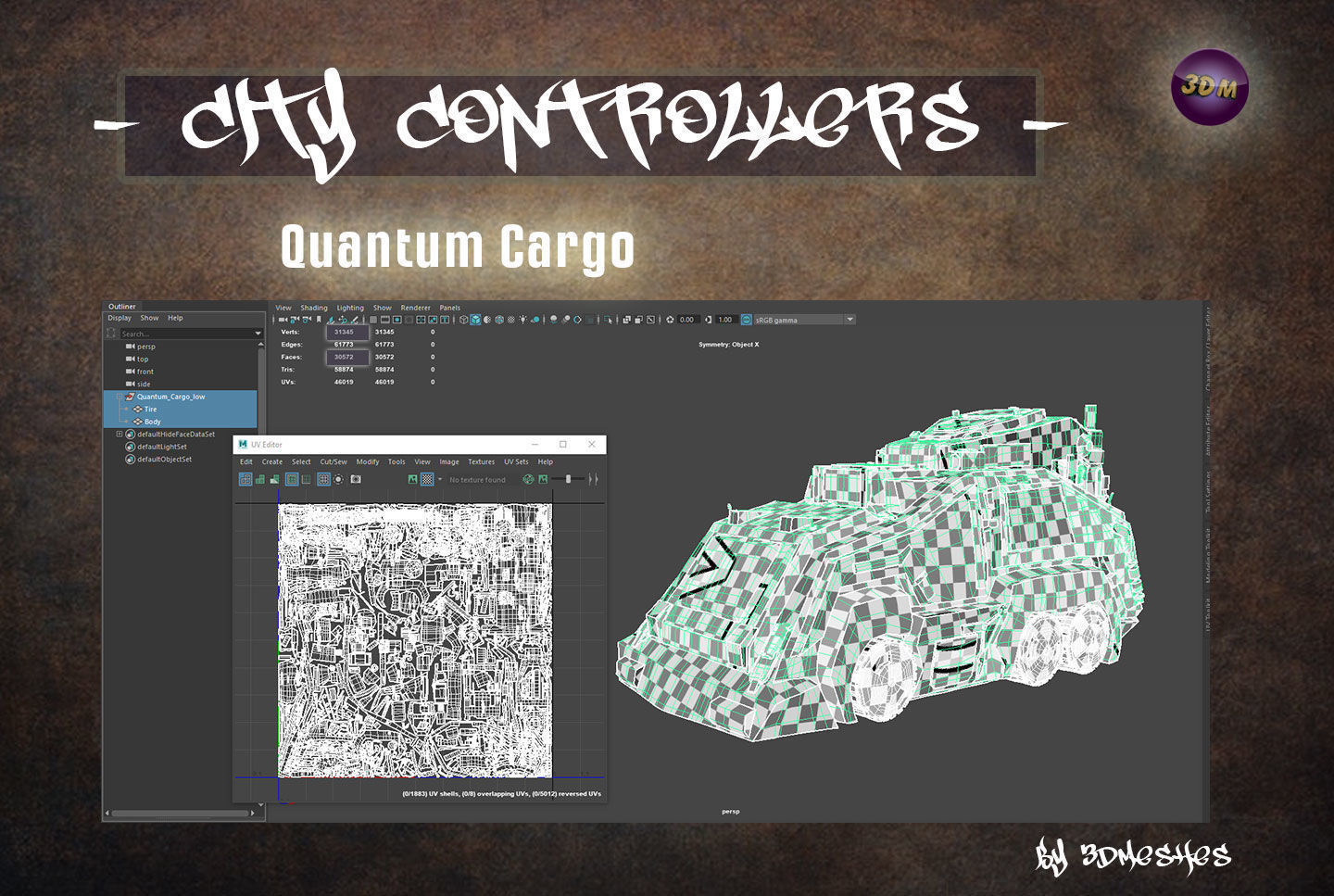 City Controllers - Quantum Cargo - PBR lowpoly Low-poly 3D model_22