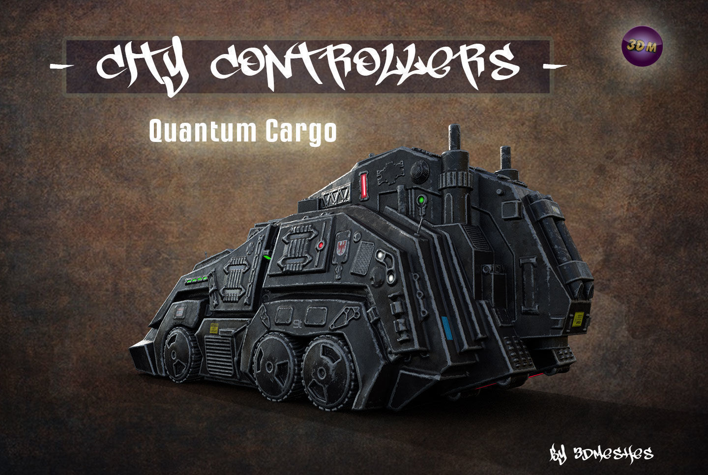 City Controllers - Quantum Cargo - PBR lowpoly Low-poly 3D model_7