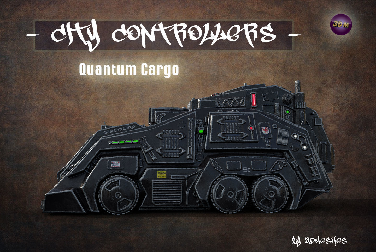 City Controllers - Quantum Cargo - PBR lowpoly Low-poly 3D model_8