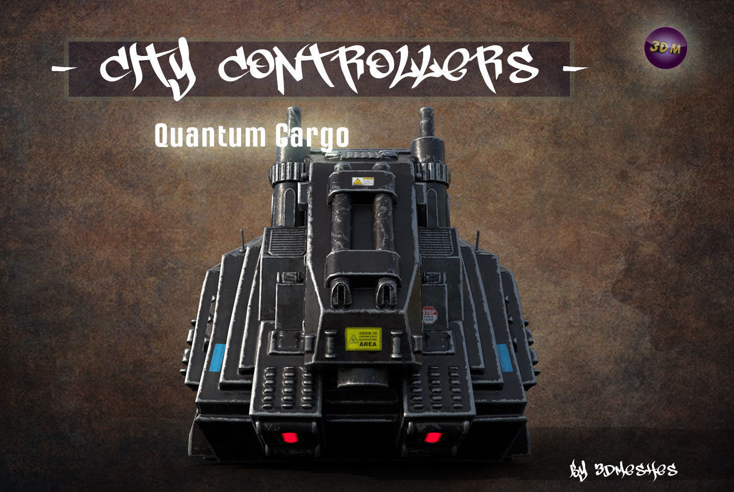 City Controllers - Quantum Cargo - PBR lowpoly Low-poly 3D model_5