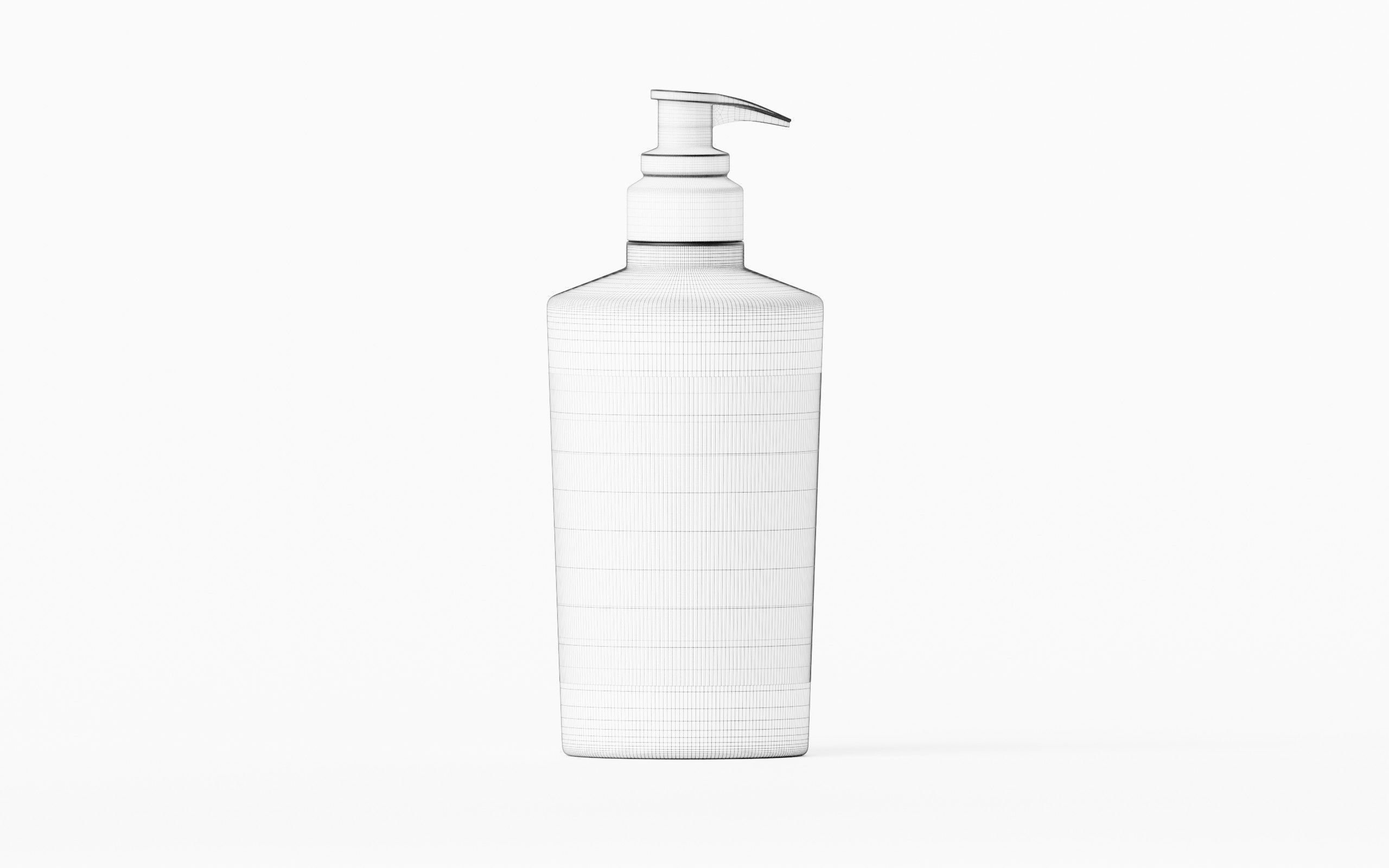 Liquid Soap Dispenser Bottle Low-poly 3D model_4