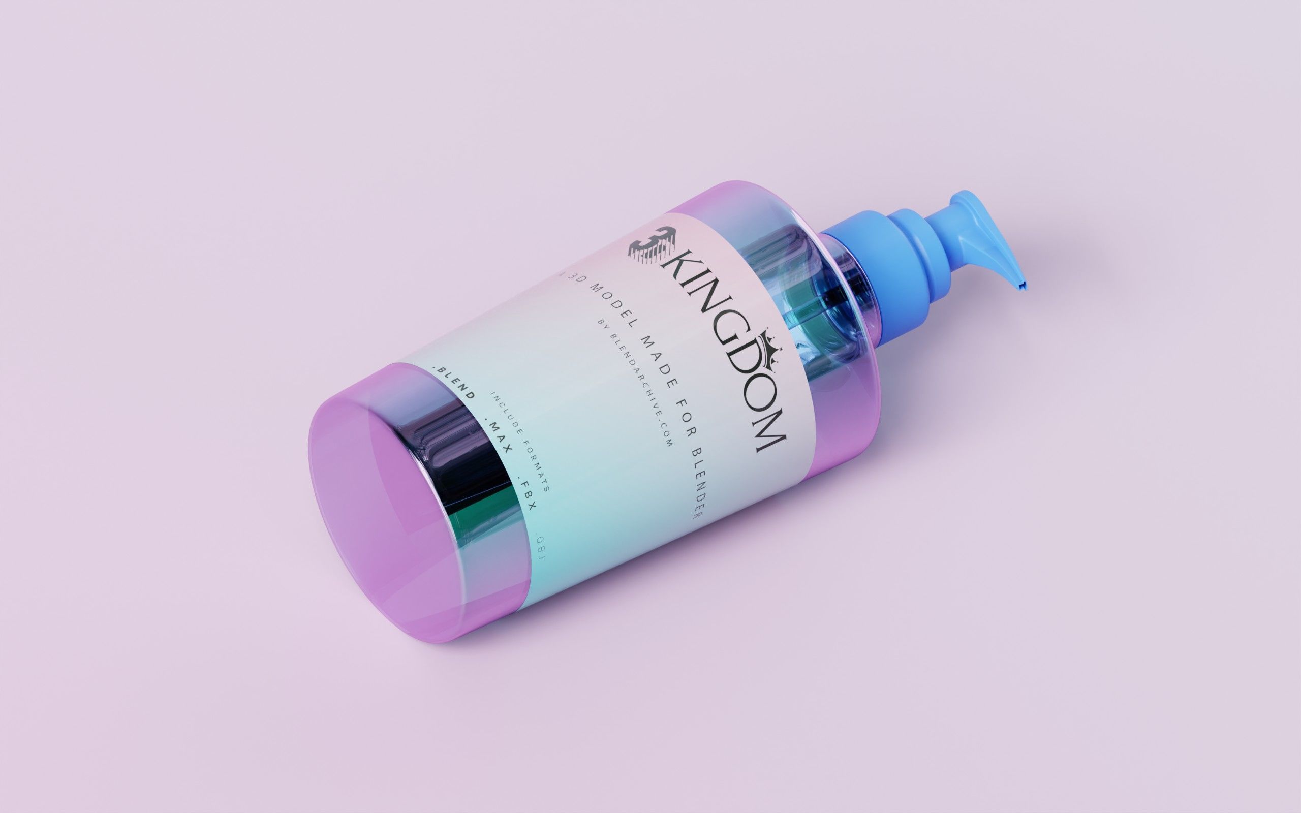 Liquid Soap Dispenser Bottle Low-poly 3D model_3