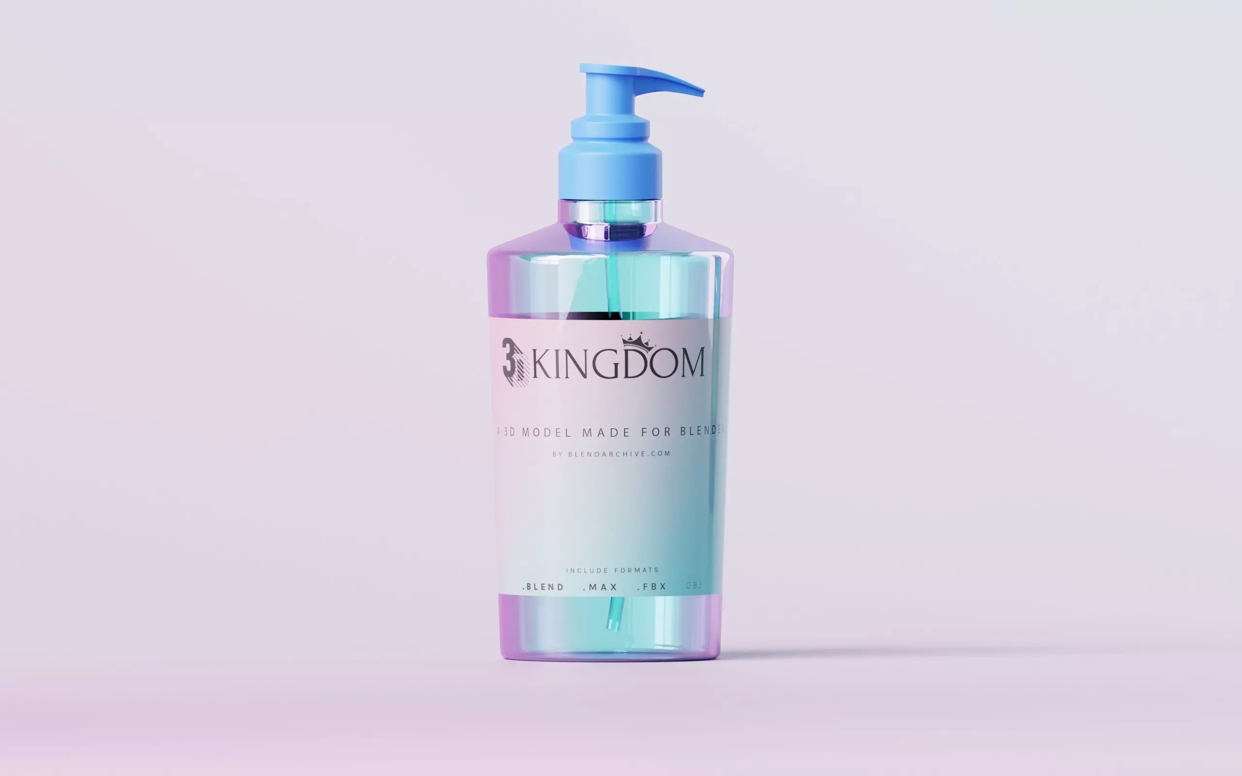 Liquid Soap Dispenser Bottle Low-poly 3D model_0