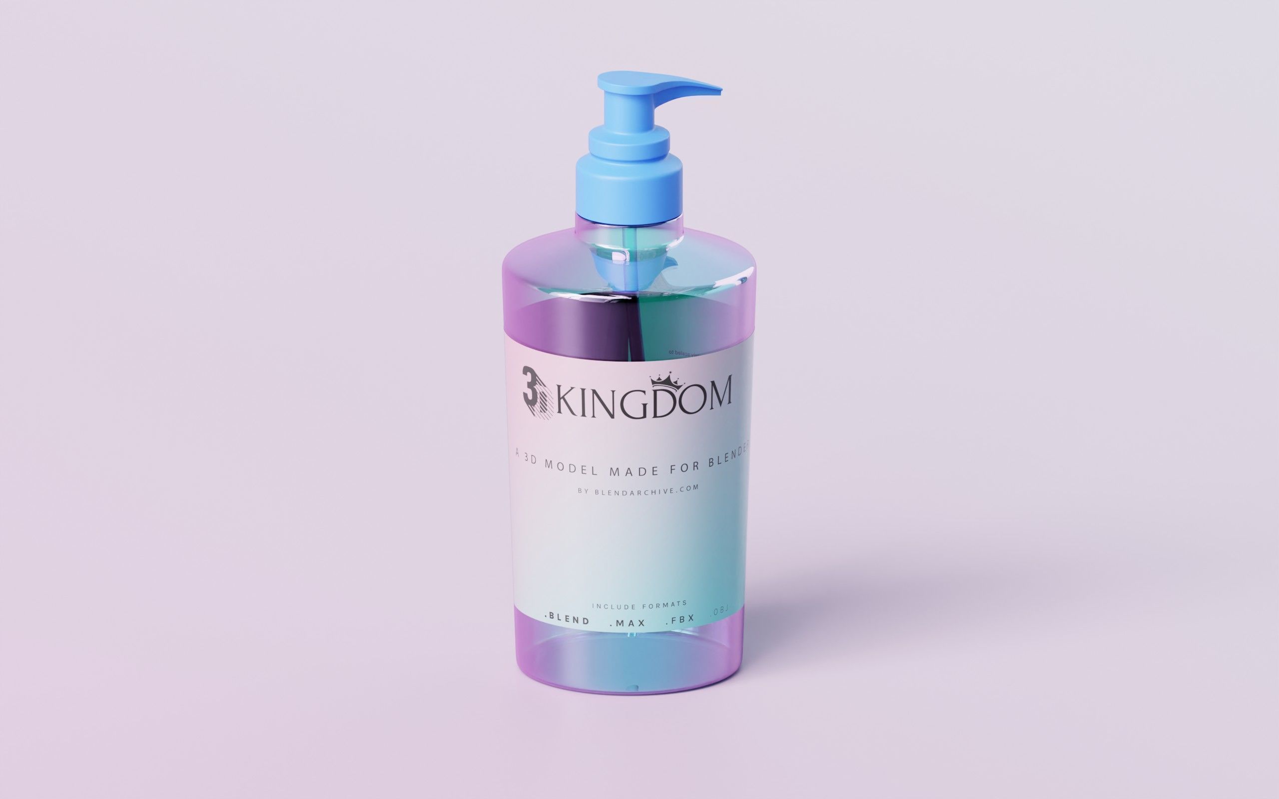 Liquid Soap Dispenser Bottle Low-poly 3D model_2