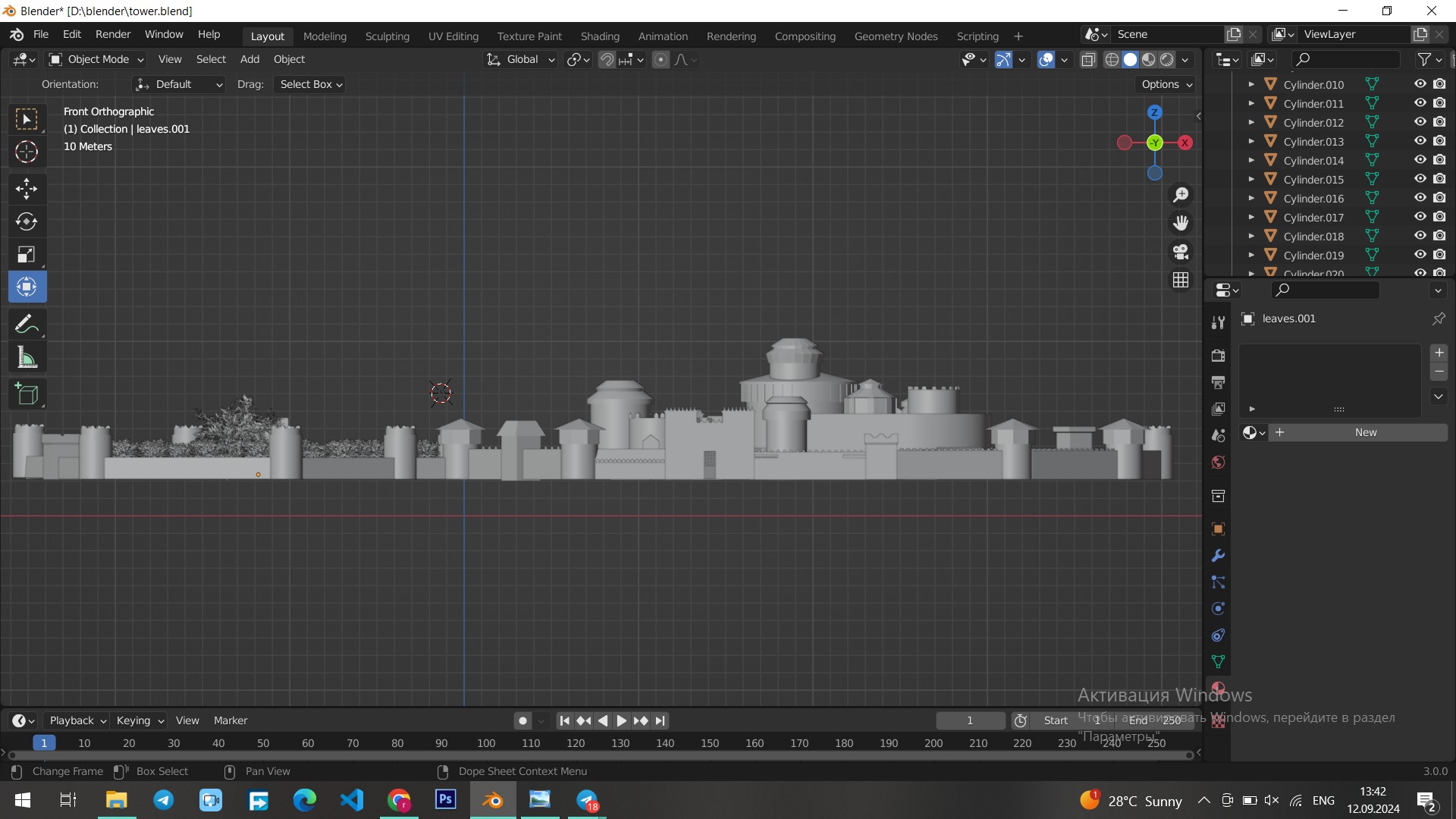Winterfell from Game of Thrones 3D model_1
