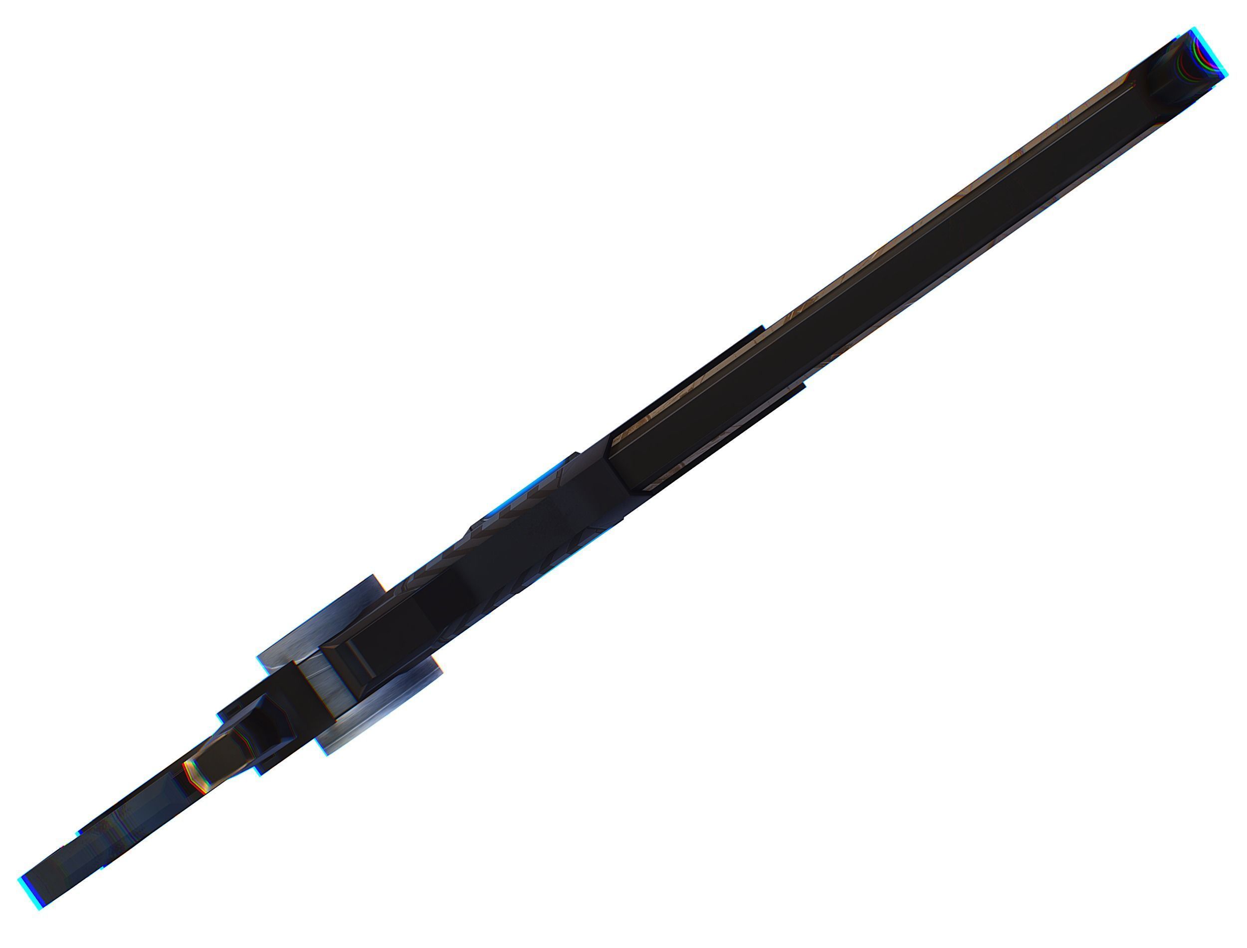 LowPoly Cartoon Sci-Fi Sniper Rifle Future Low-poly 3D model_25