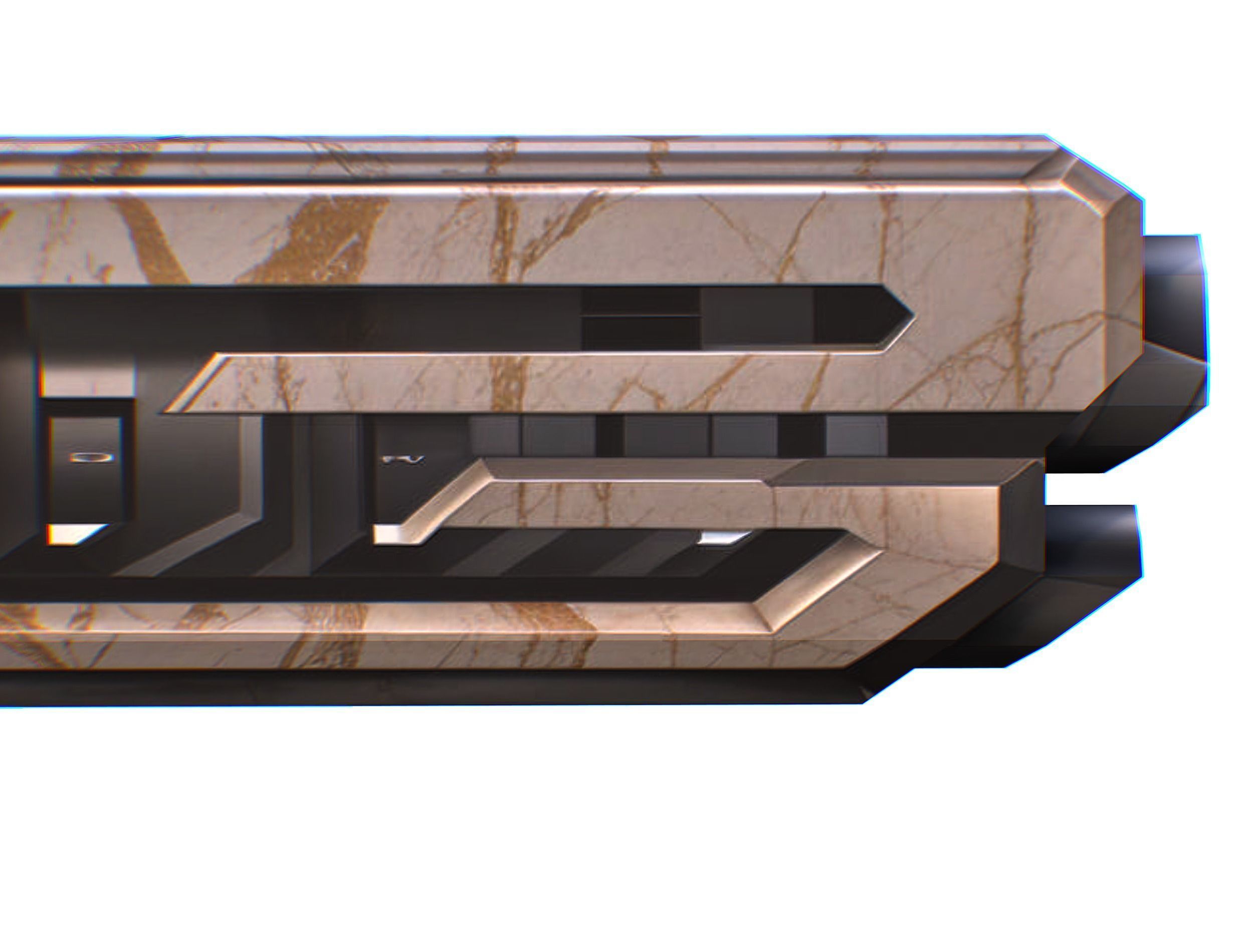 LowPoly Cartoon Sci-Fi Sniper Rifle Future Low-poly 3D model_26