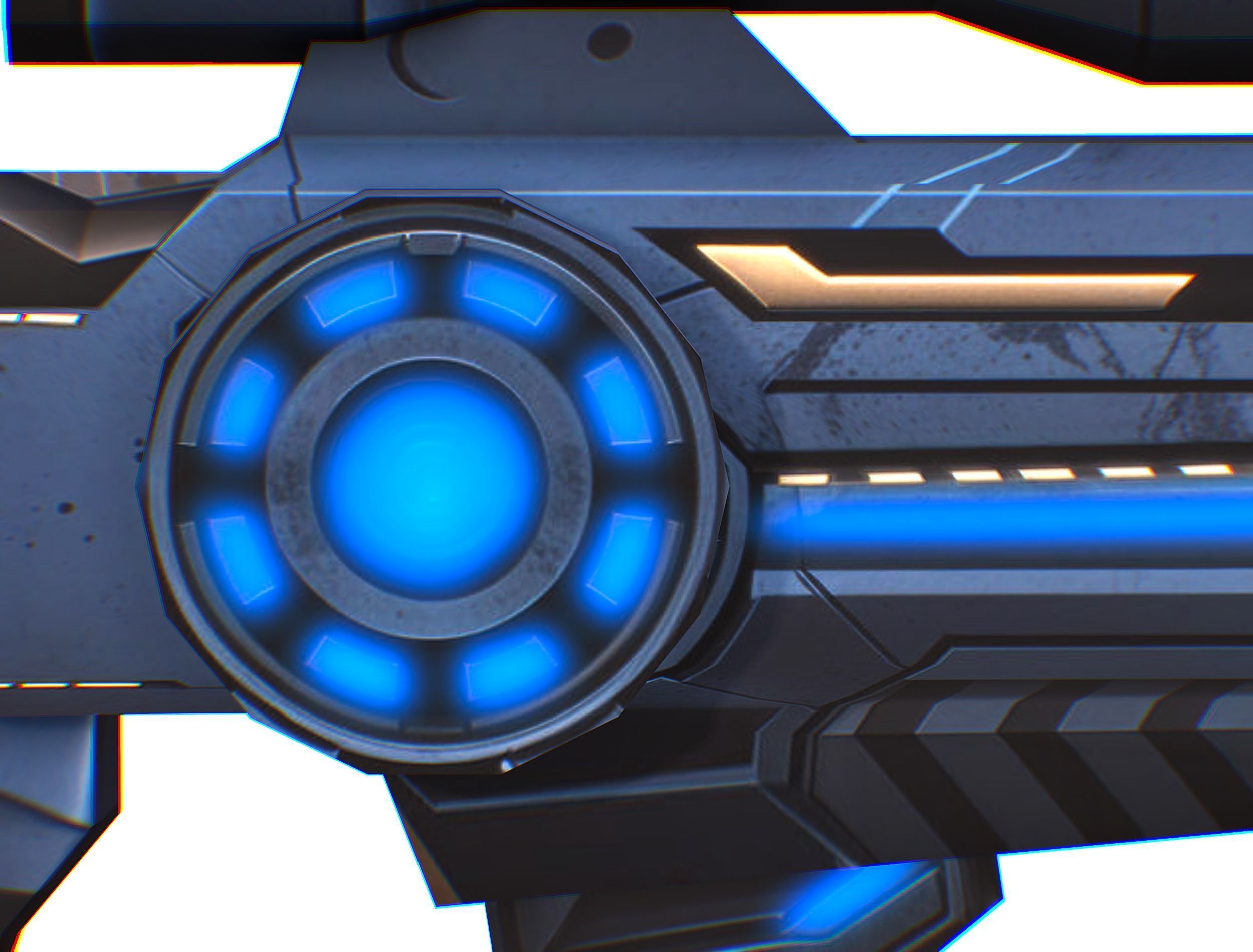 LowPoly Cartoon Sci-Fi Sniper Rifle Future Low-poly 3D model_29