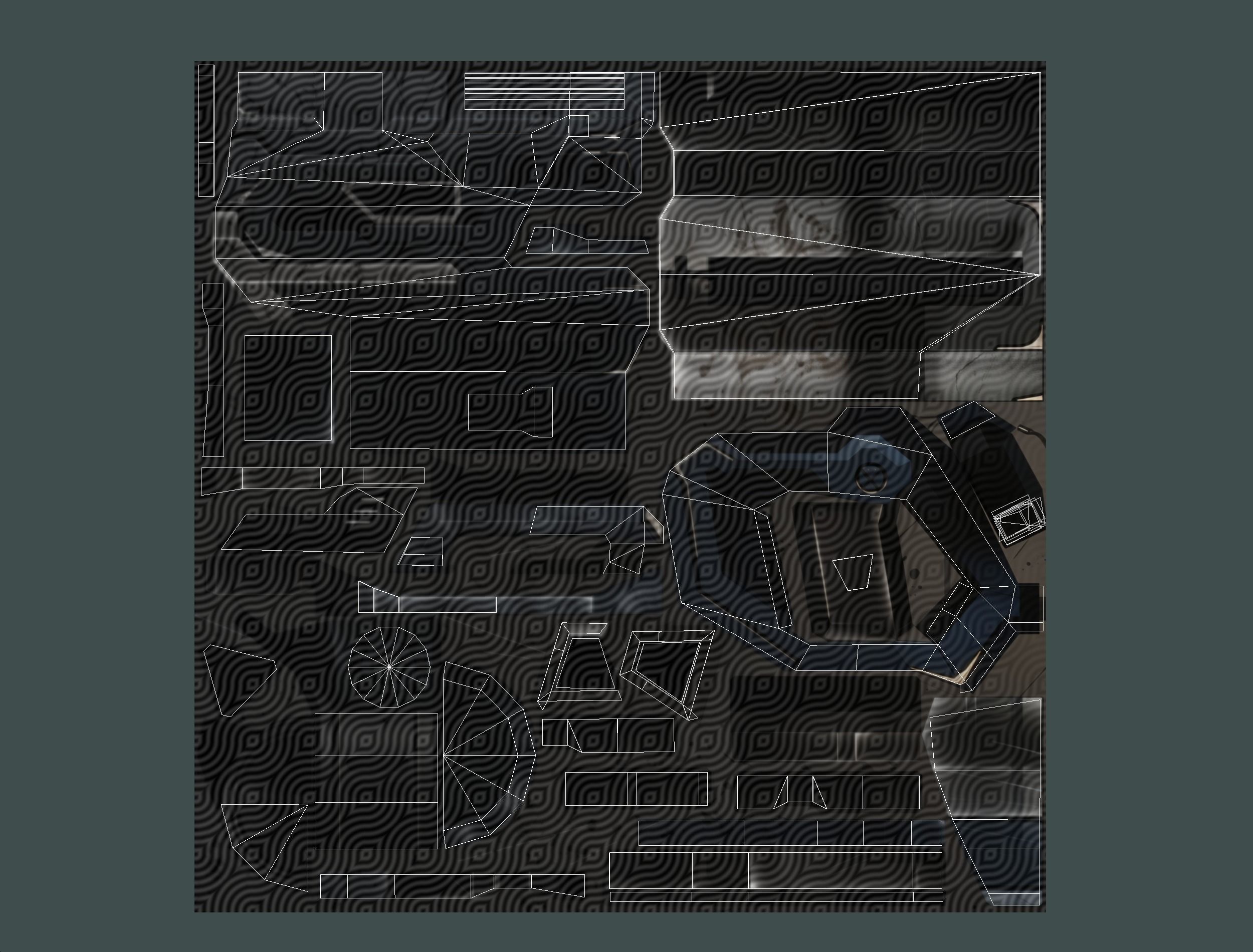 LowPoly Sci-Fi Assault Heavy Machine Gun Low-poly 3D model_30