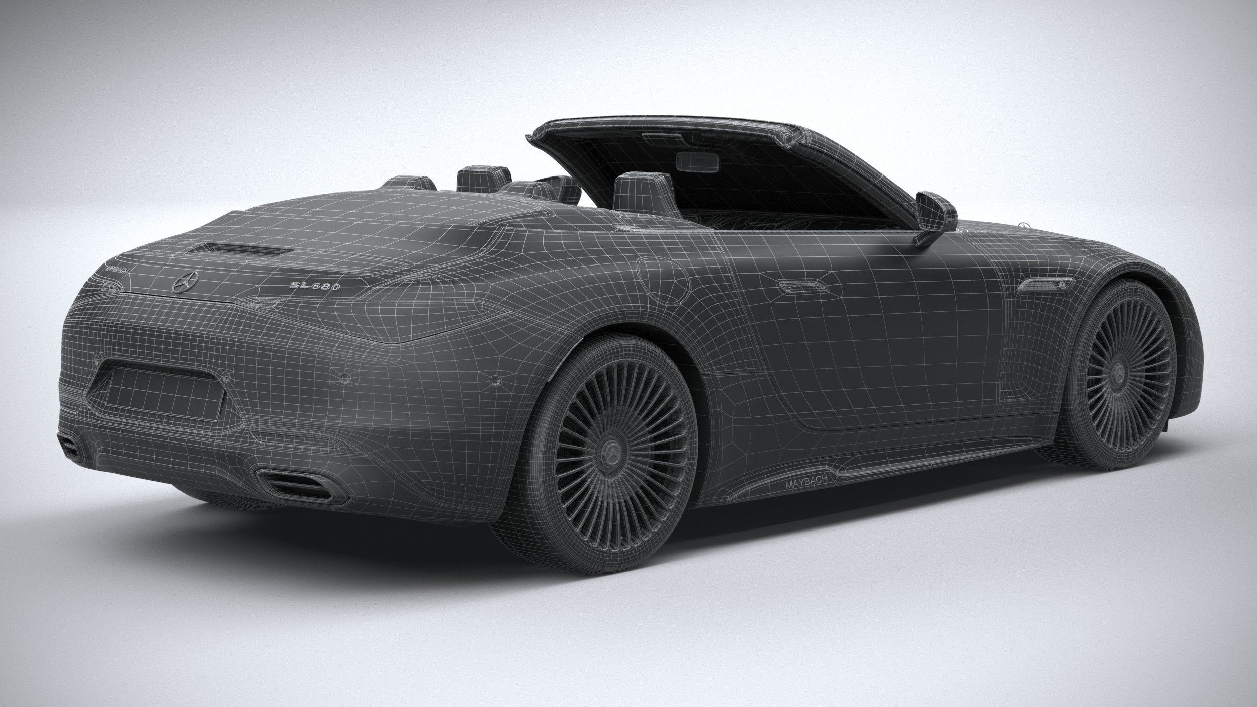 Mercedes-Benz SL Monogram Maybach 2025 3D model_37