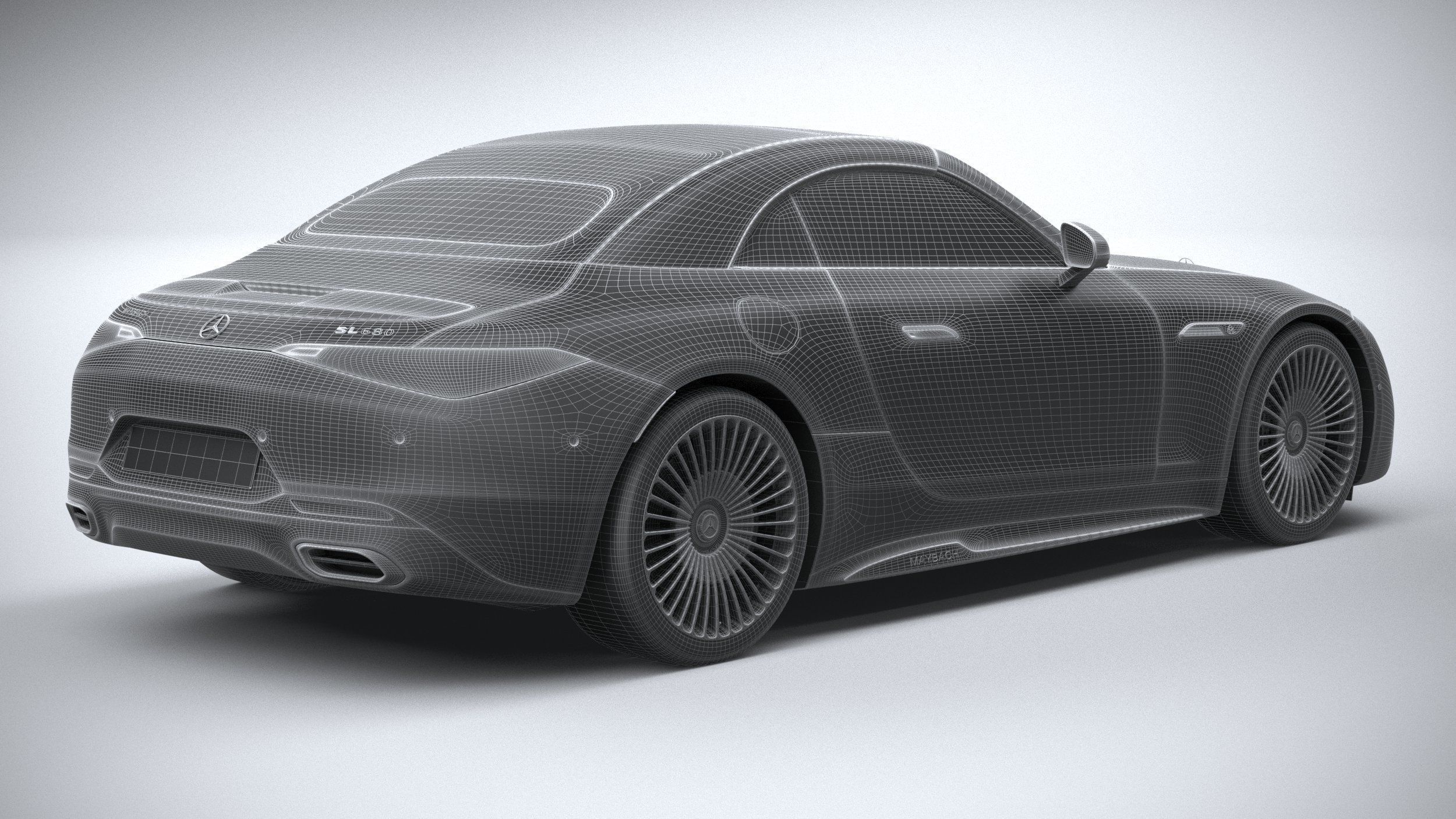 Mercedes-Benz SL Monogram Maybach 2025 3D model_35