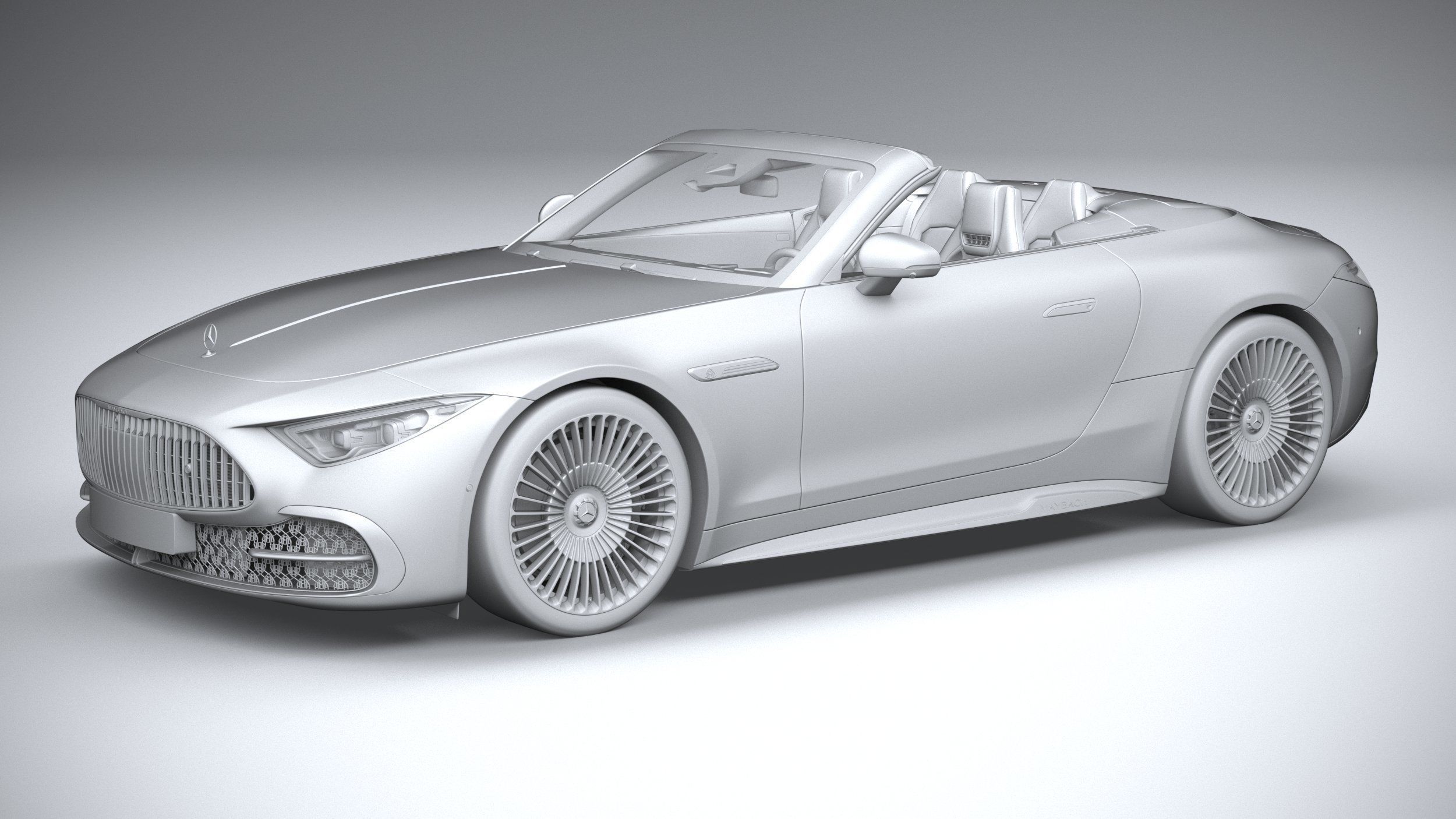 Mercedes-Benz SL Monogram Maybach 2025 3D model_19