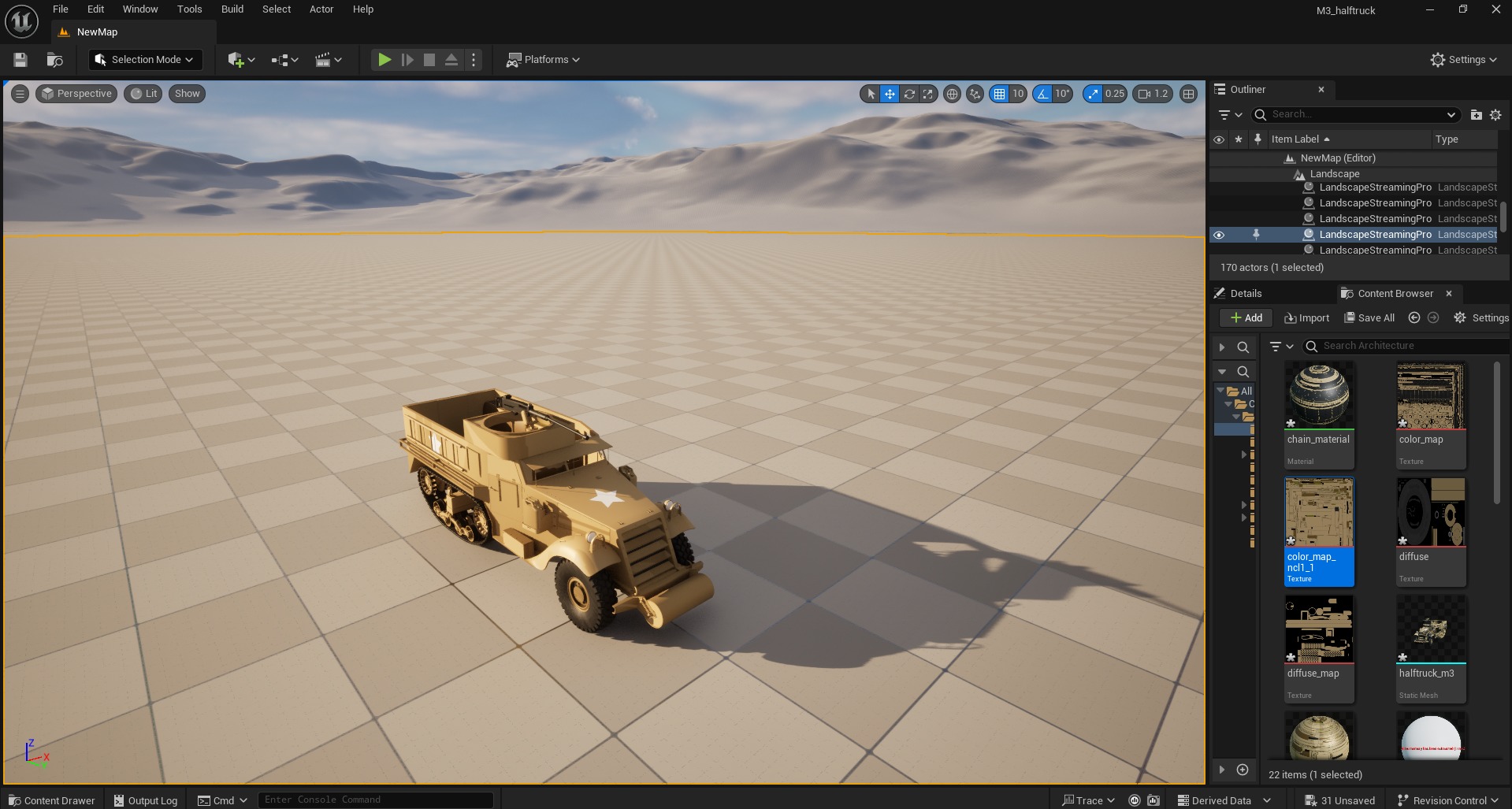 M3 halftruck military vehicle asset 3D model_9
