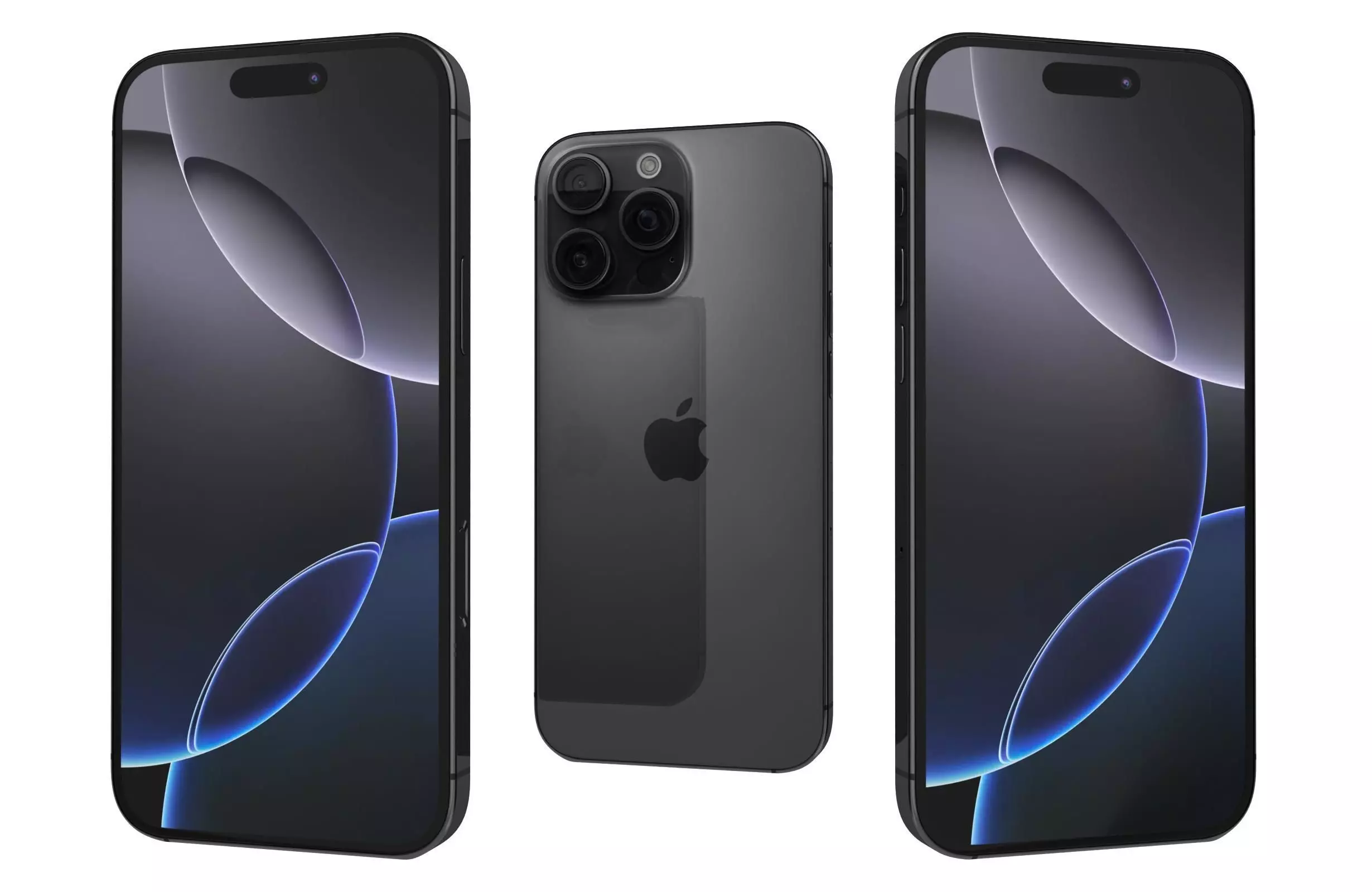 Apple iPhone 16 Pro Max Black Titanium 3D model_0