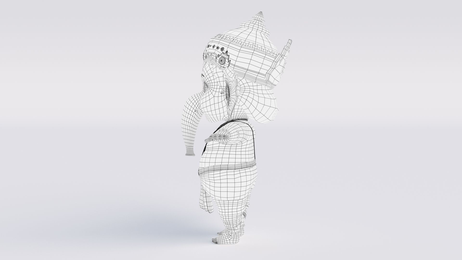 Ganesha Low-poly 3D model_12