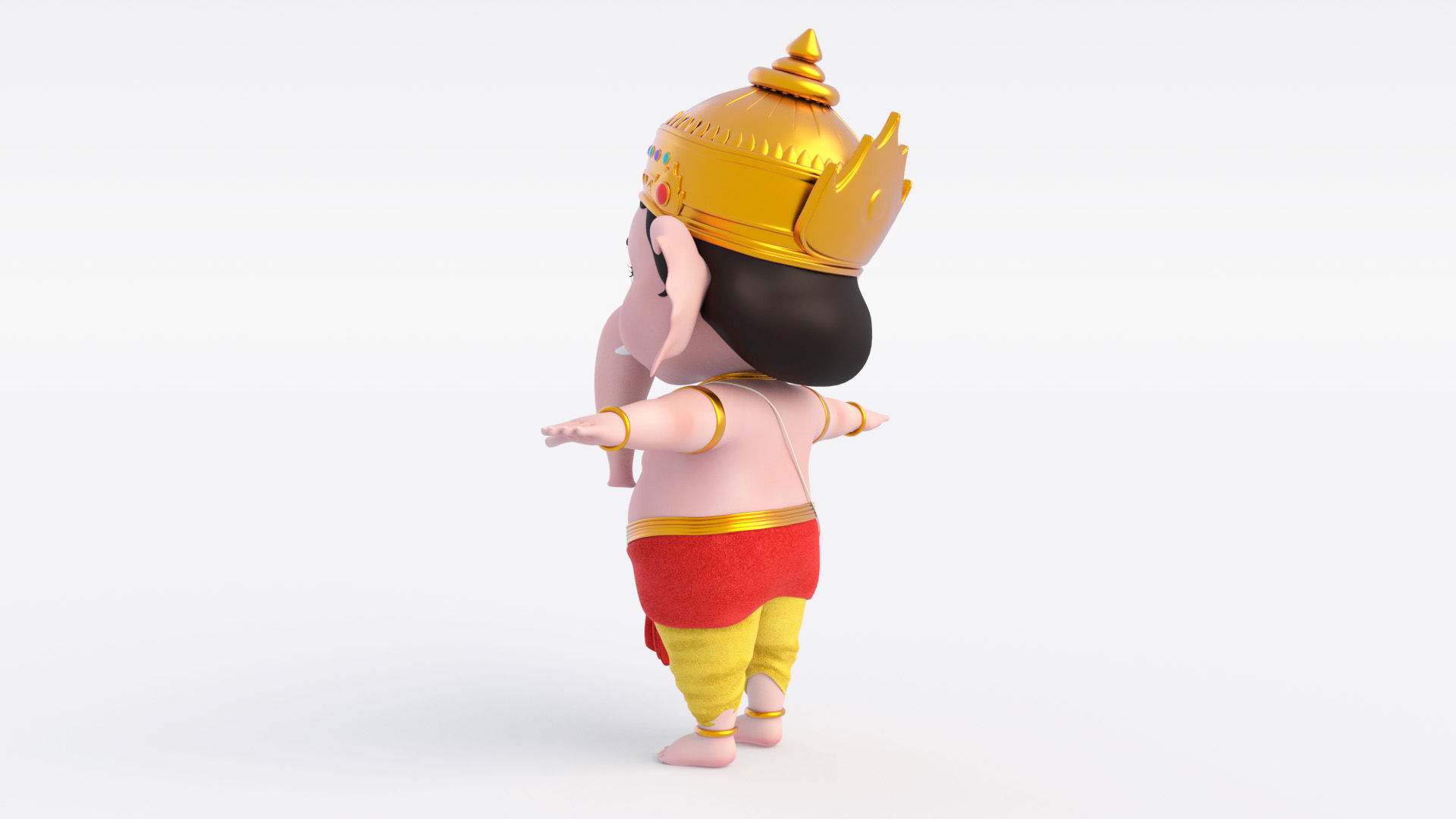 Ganesha Low-poly 3D model_5