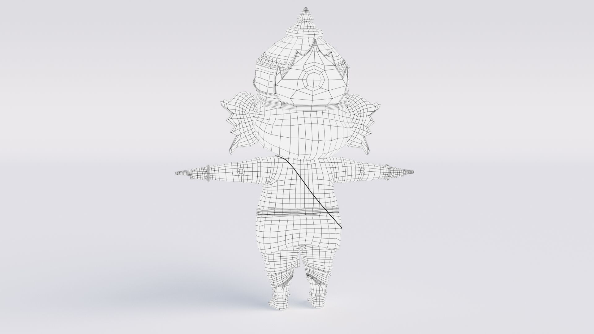 Ganesha Low-poly 3D model_11