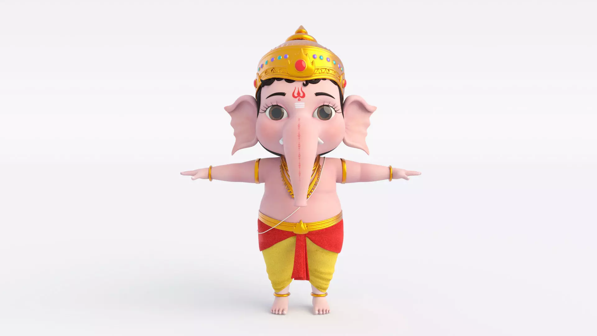 Ganesha Low-poly 3D model_0