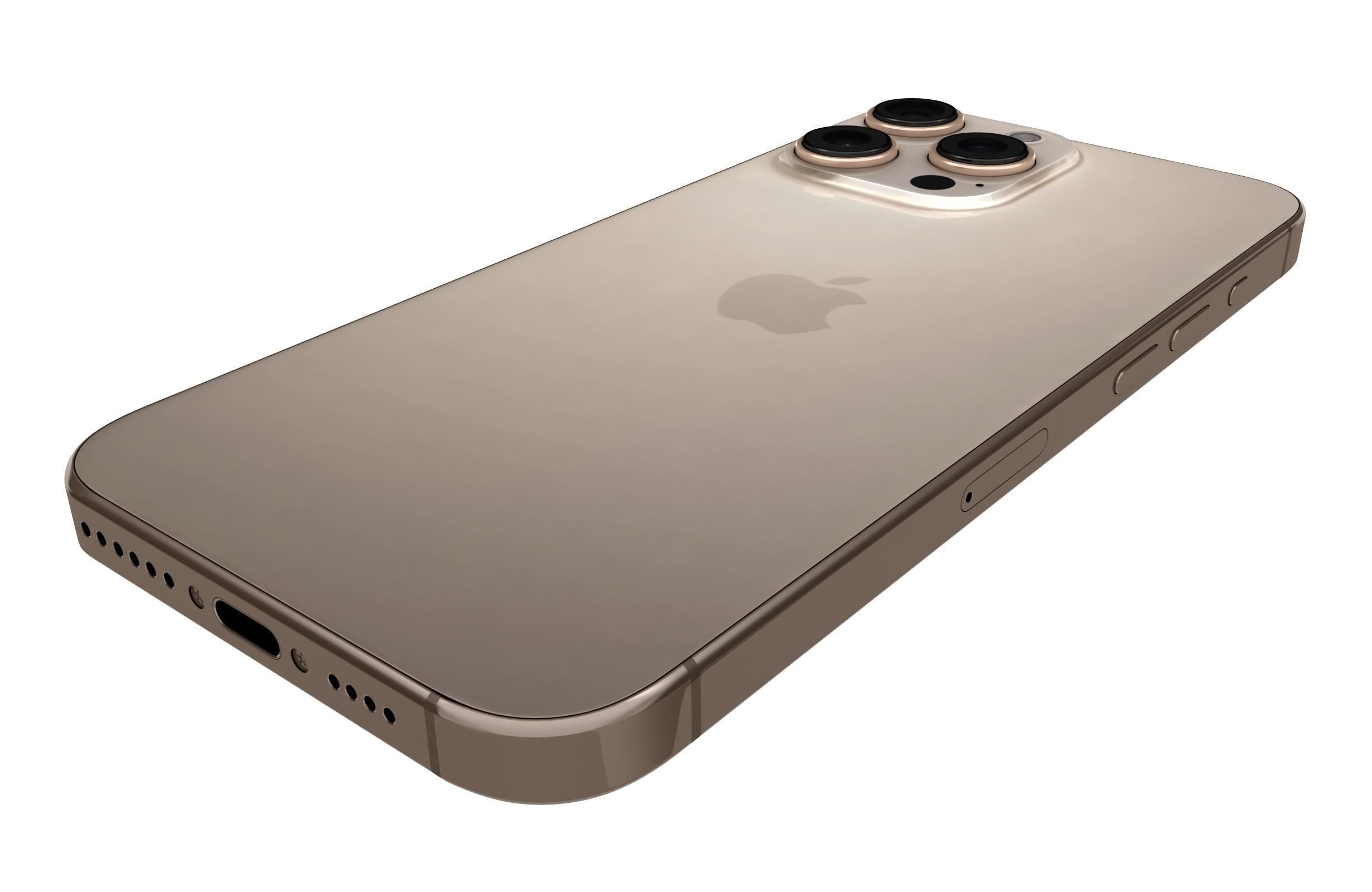 Apple iPhone 16 Pro Max Desert Titanium 3D model_14
