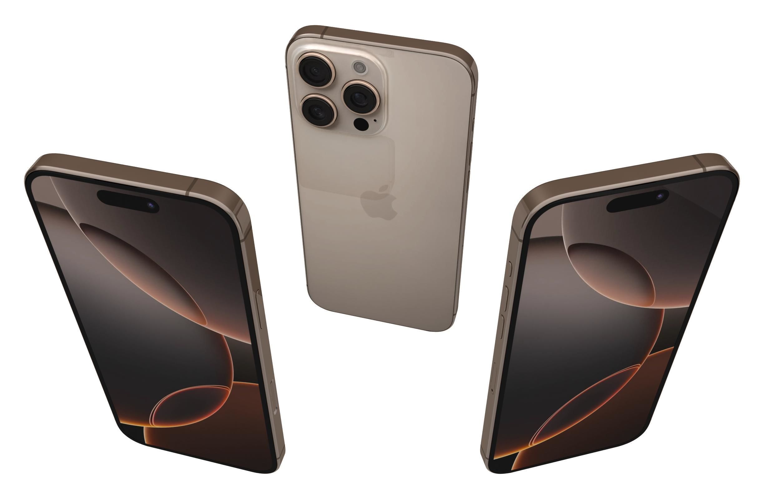 Apple iPhone 16 Pro Max Desert Titanium 3D model_1