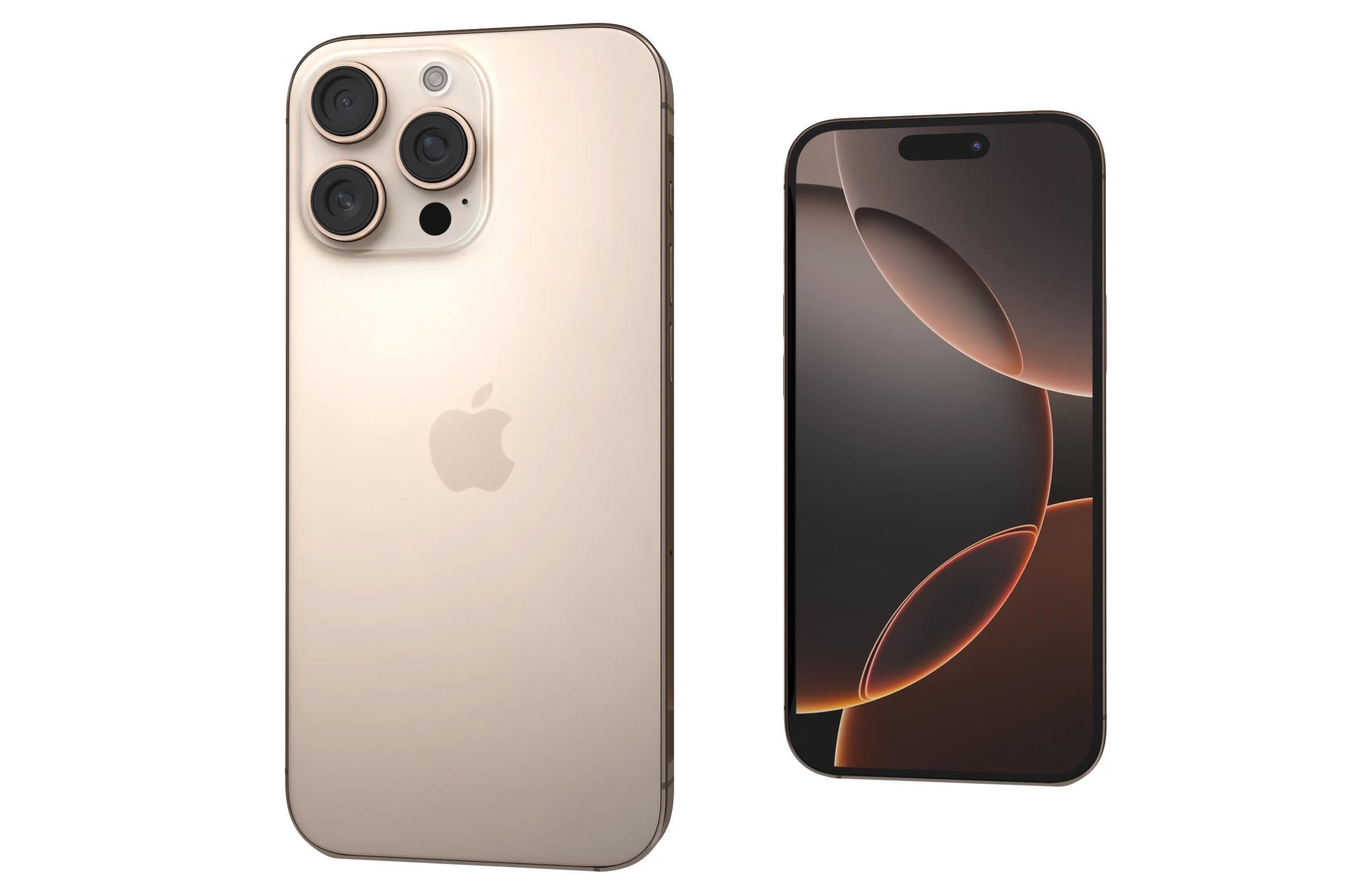Apple iPhone 16 Pro Max Desert Titanium 3D model_7