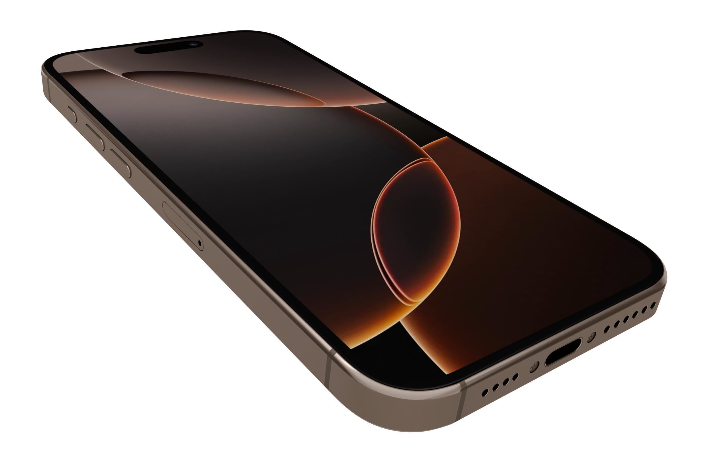 Apple iPhone 16 Pro Max Desert Titanium 3D model_12
